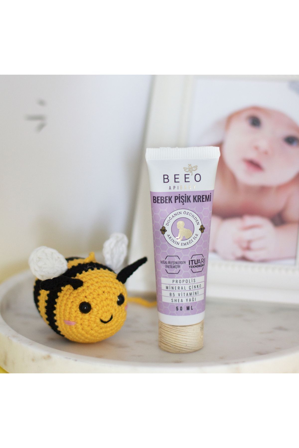 BEE'O Apibaby Propolisli Pişik Önleyici Krem fotoğrafı 6 (önizleme)
