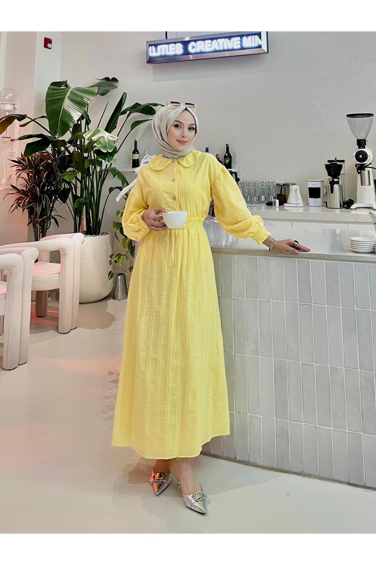 PİNK FLY Women's Baby Collar Teseture Skirt Suit
