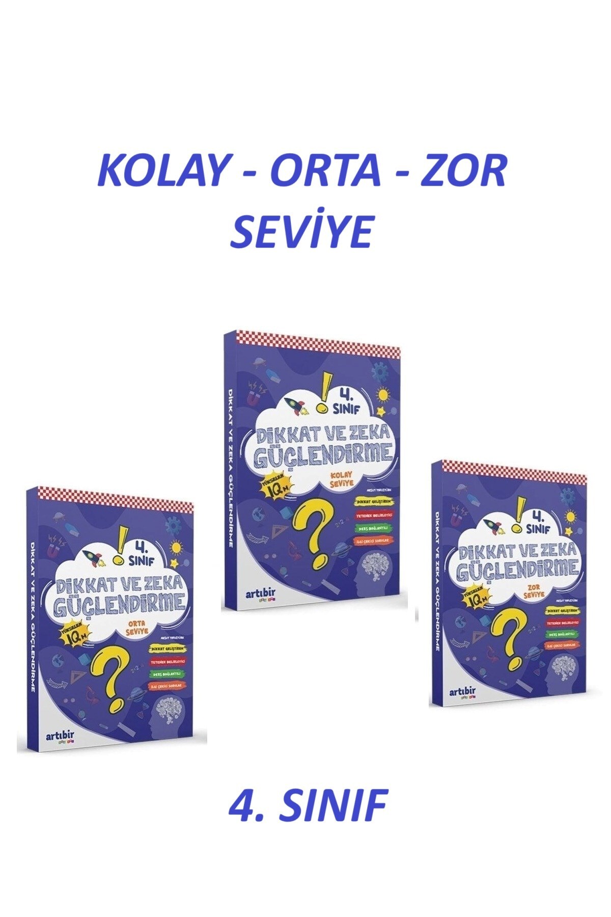 Artıbir Yayınları 4. Sınıf Dikkat ve Zeka Güçlendirme 3'lü Set