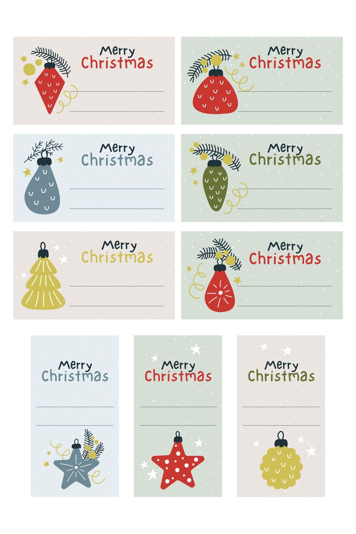 sandal hediyelik Yılbaşı Noel Hediyesi kartları (Christmas Gift Tags)