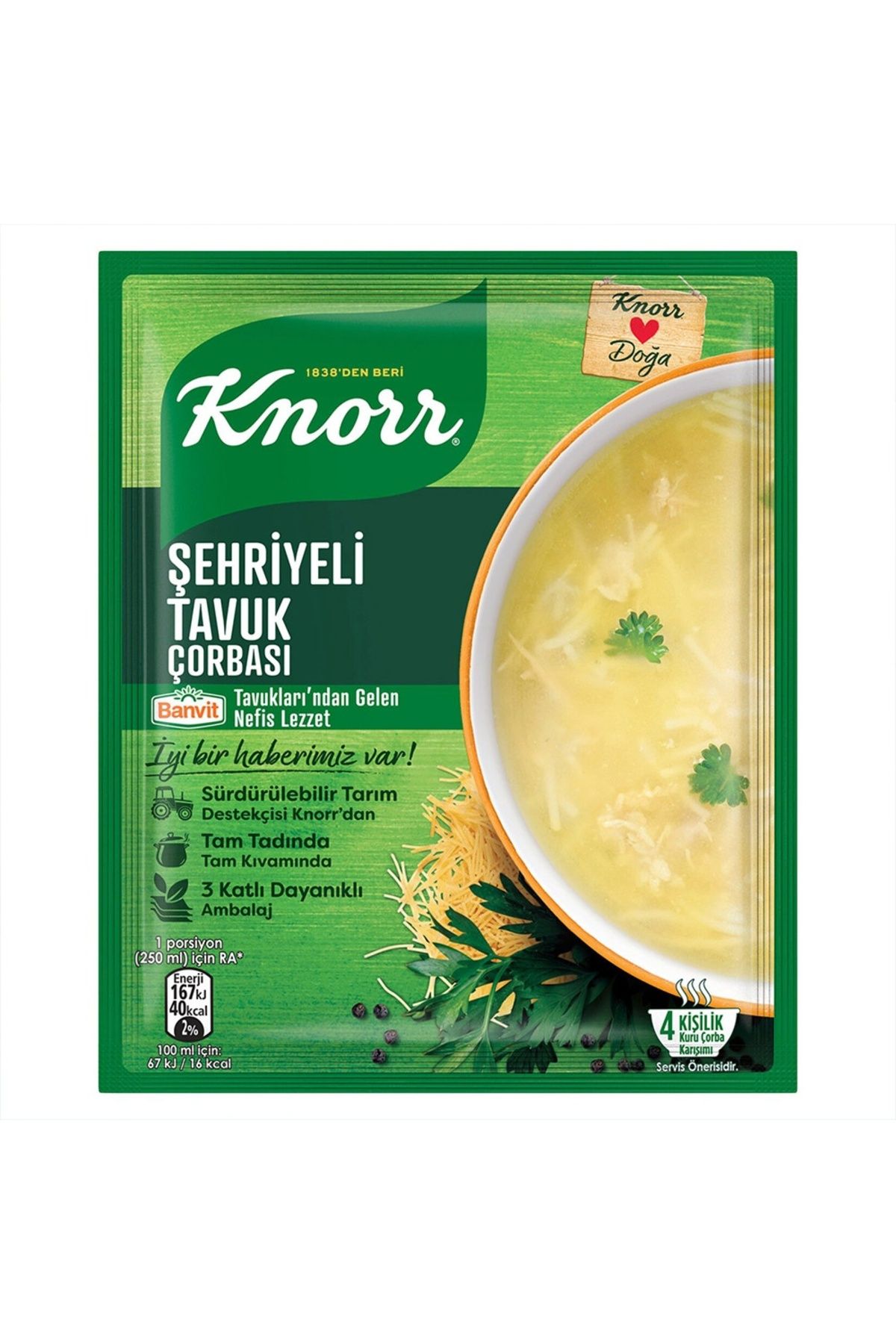 Knorr Şehriyeli Tavuk Çorbası 51 gr Paket (20 ADET)