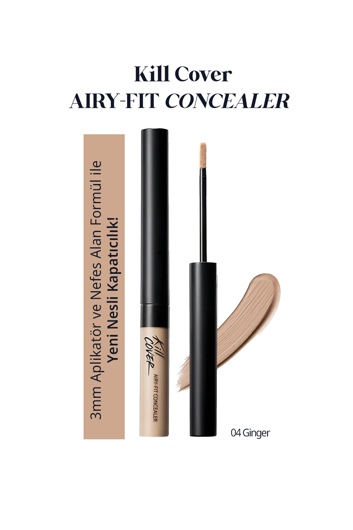 کانسیلر CLIO Kill Cover Airy-Fit (4 Ginger) — با کد 6750 (کانسیلر سبک و بادوام)