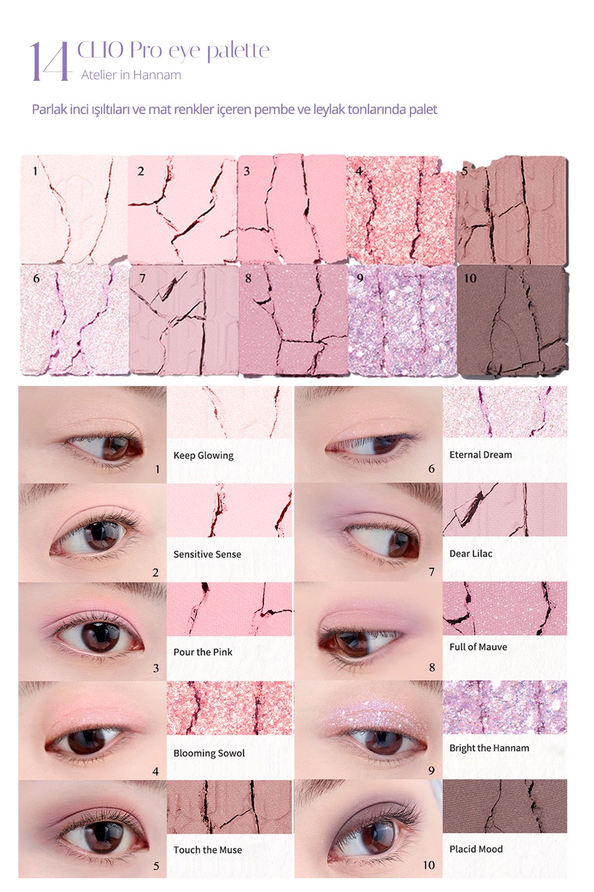 CLIO-Clio Pro Eye Palette - Eye-Catching, Intense Pigmented Eyeshadow Palette in Colors (14 Atelier in Hannam) 3