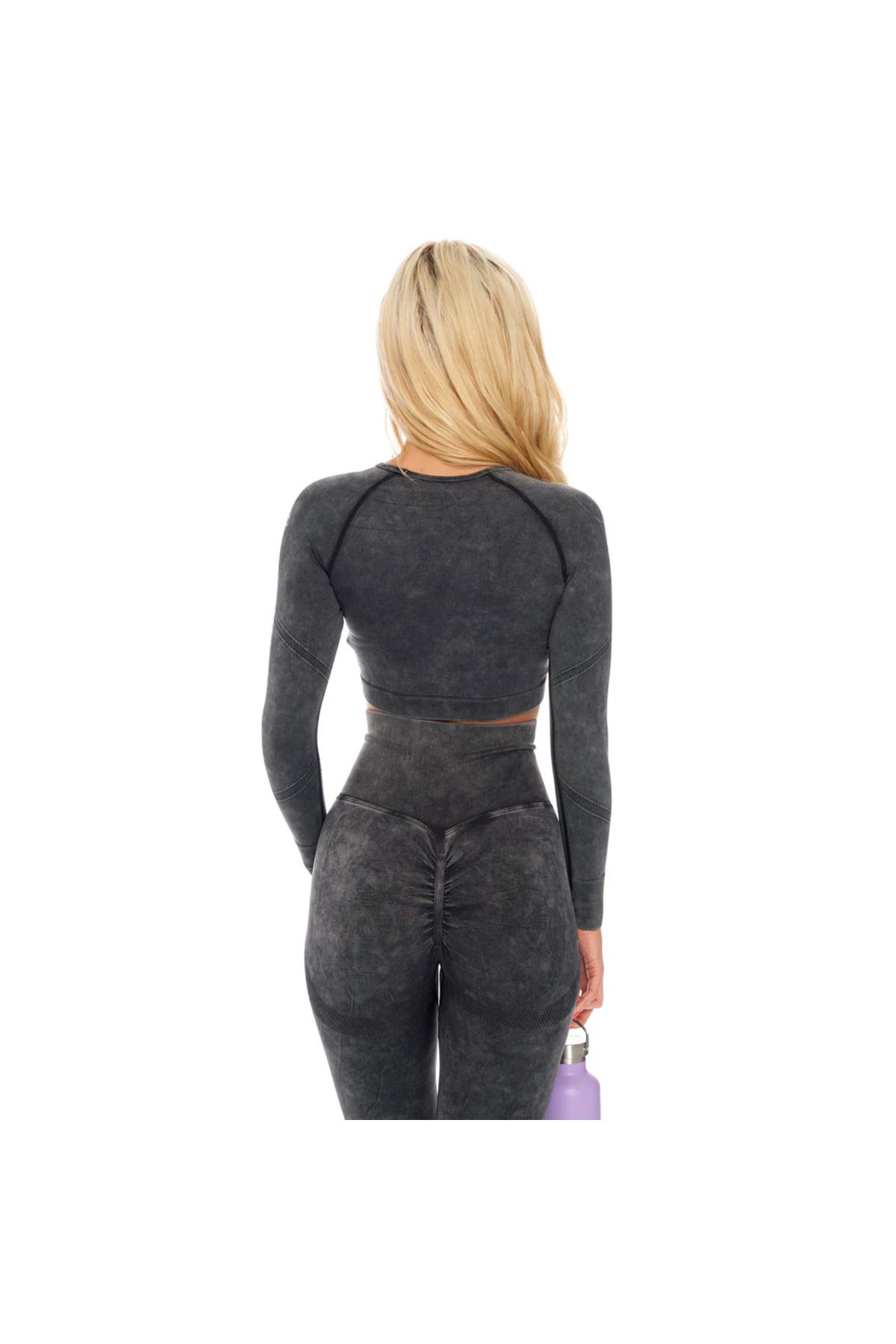 LUSEL-Seamless Buttock Lifting and Buttock Brazilian Drawstring Pale Effect Yoga Leggings Bustier Suit 5