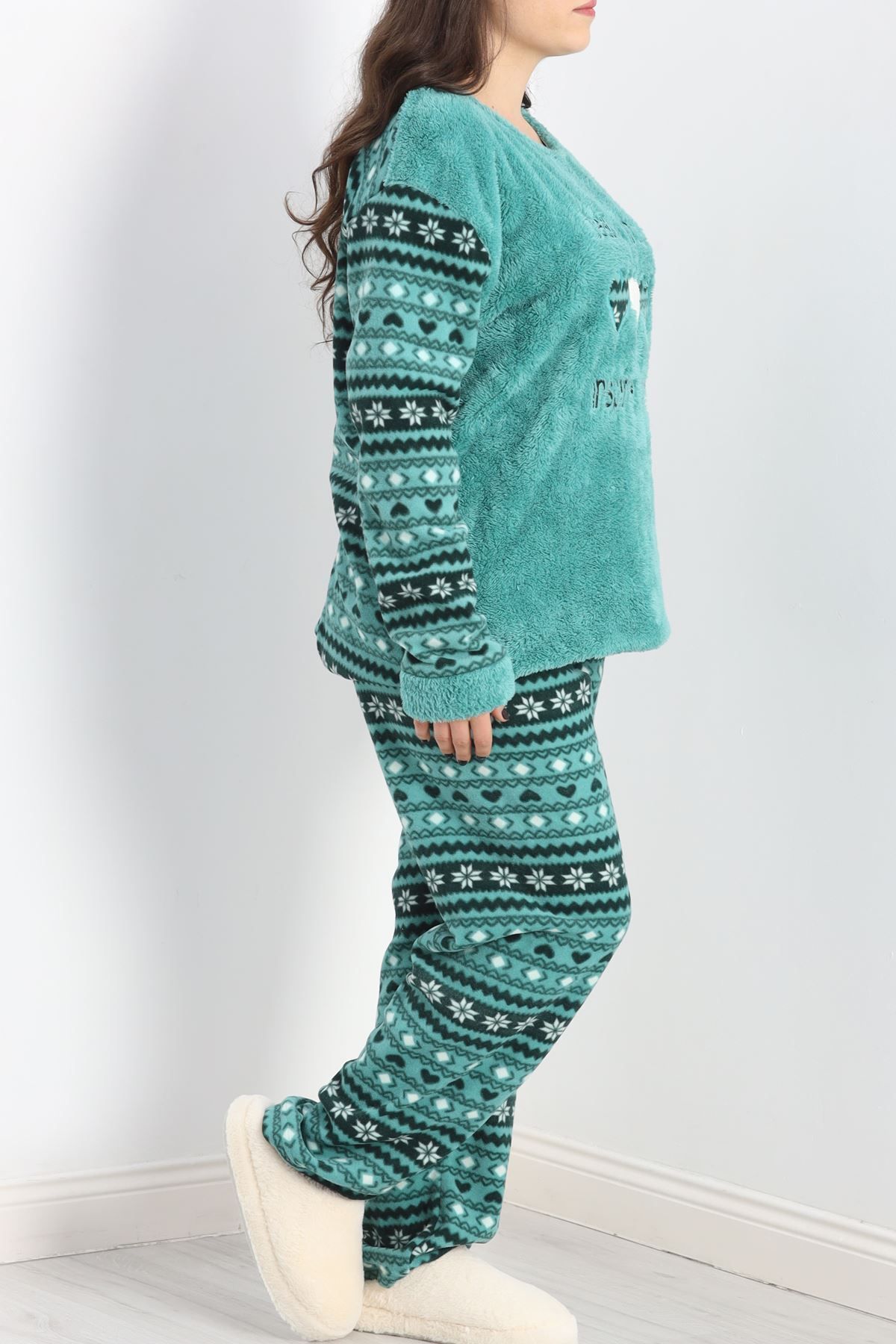 Joyboyshop-Mint Oversize Fleece Pajamas Set - 19199.1048. 4