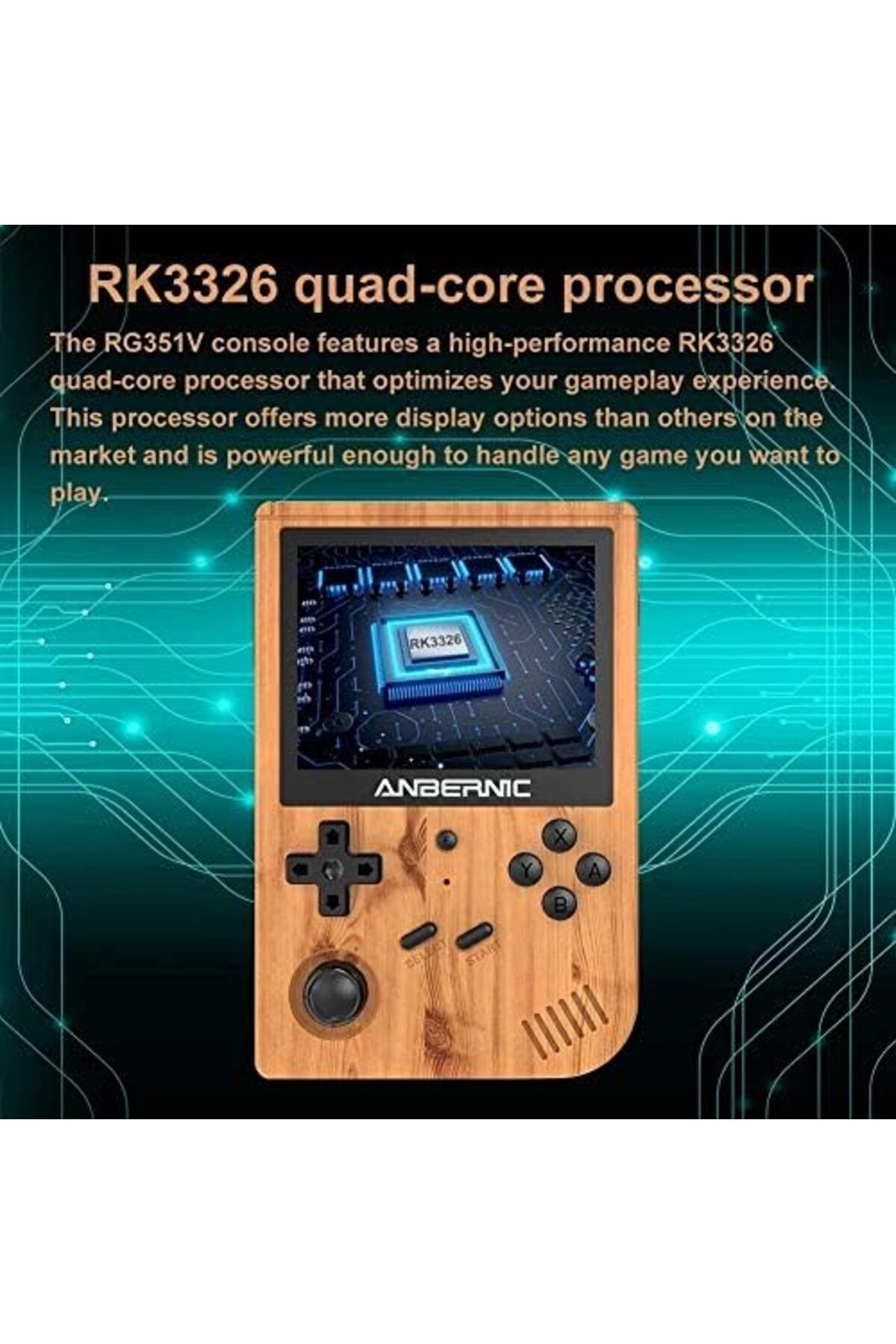 ANBERNIC-RG351V Handheld Game Console Open Source System Built-in WiFi 64G TF Card 2500 Classic Games 3