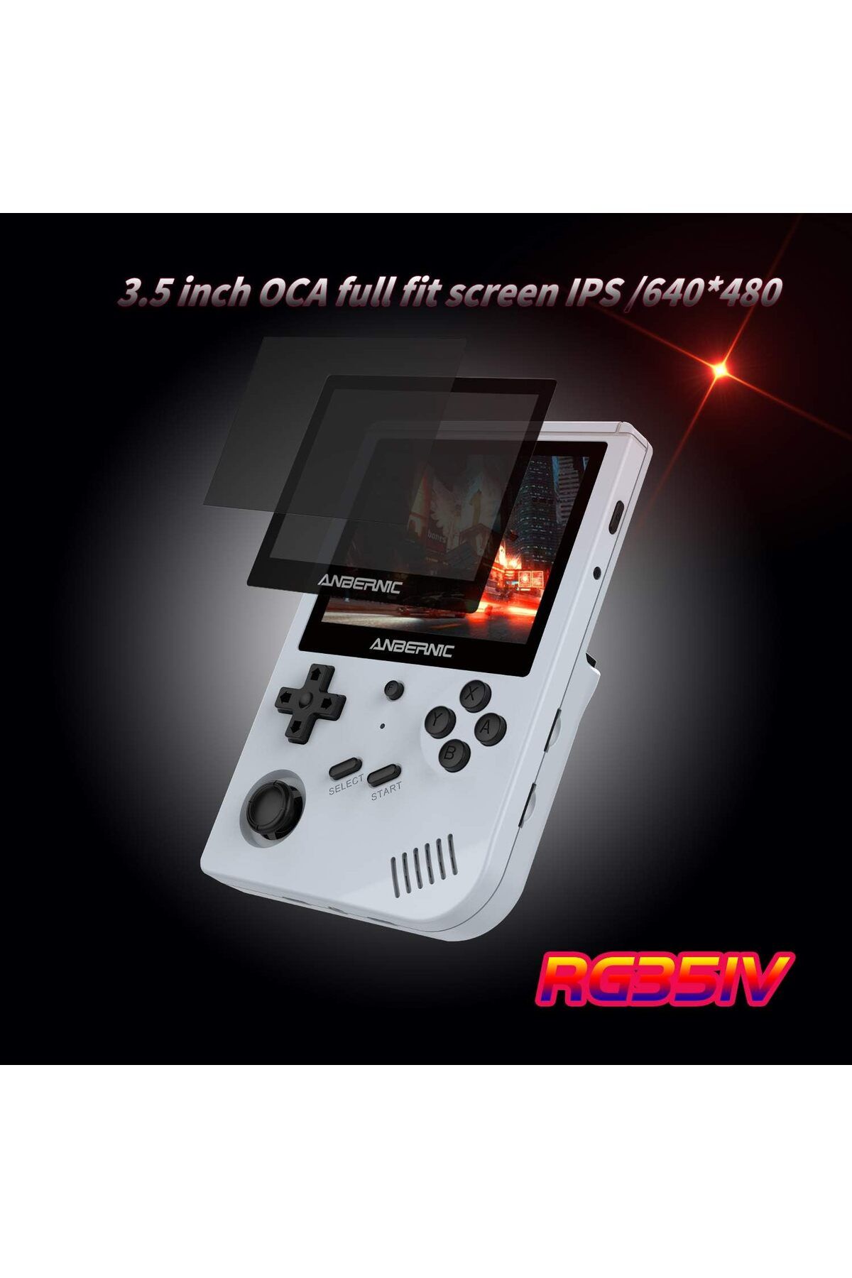 ANBERNIC-RG351V Handheld Game Console Open Source System Built-in WiFi 64G TF Card 2500 Classic Games 4
