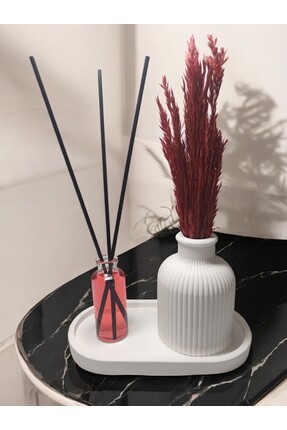 Love Moments Dekoratif Bambu Koku ve Vazo Seti - Koku ve Şık Minimalist Masaü...