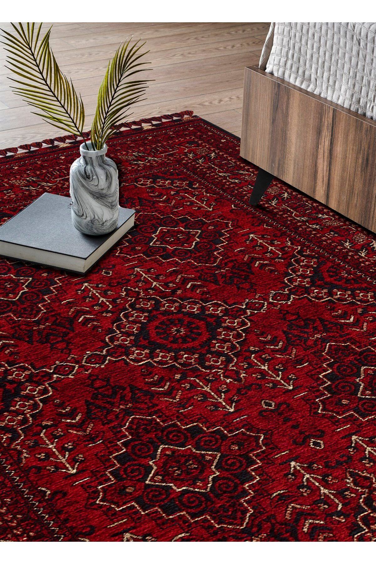 Eko Halı-Vapor Bhr 05 - Fine Woven Carpet with Afghan/Greasy Pattern, Dustproof, Washable, Non-Slip 5