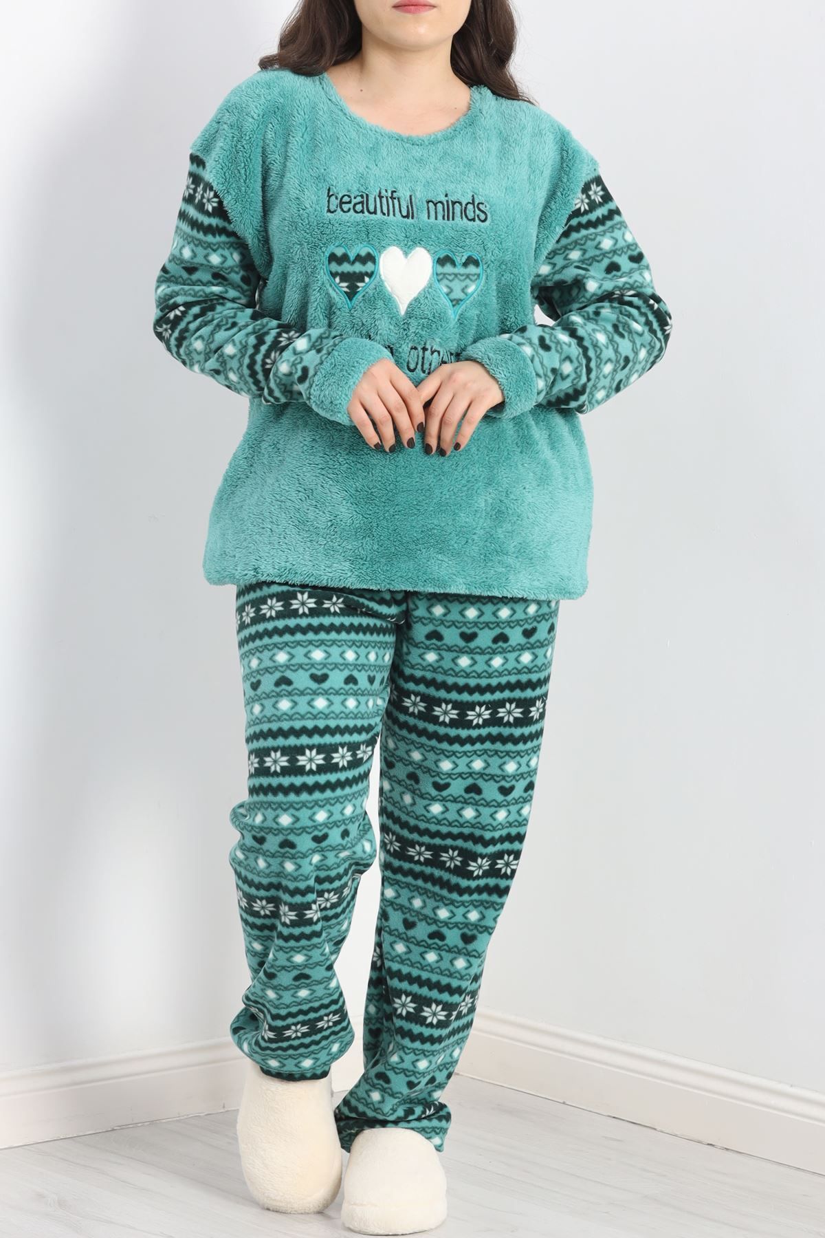 Joyboyshop-Mint Oversize Fleece Pajamas Set - 19199.1048. 1