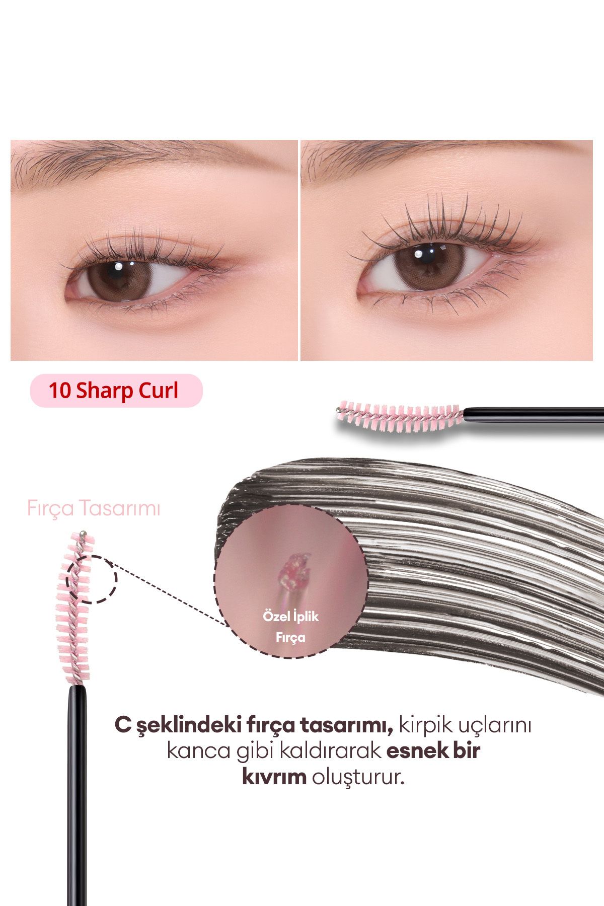 CLIO-Clio Kill Lash Superproof Mascara - Lasting & Deep to Deep Curl with Eyelashes Detail (010 Sharp Curl) 3