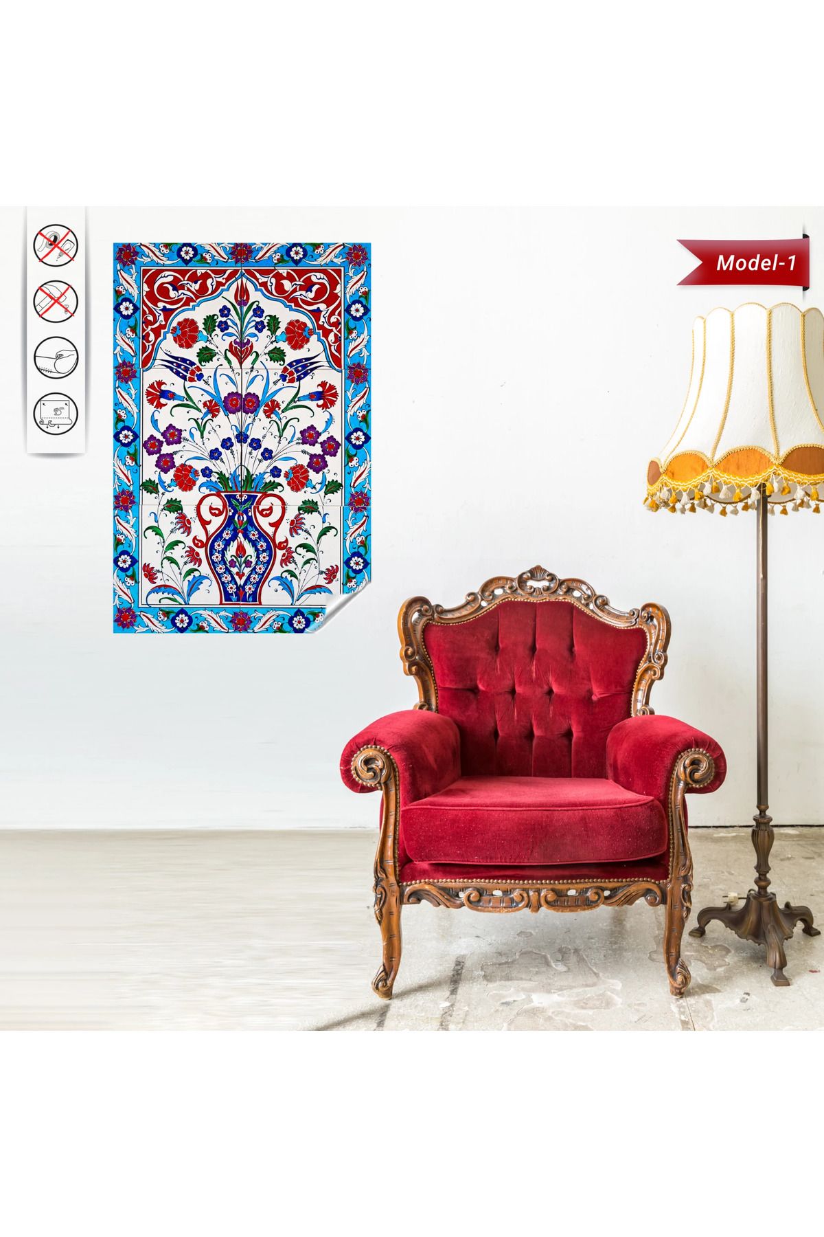 ZERO LAND Statik Tutunma Özellikli Tablo - Poster Çini (Model- 1) 65 CM X 100 CM DRSTR