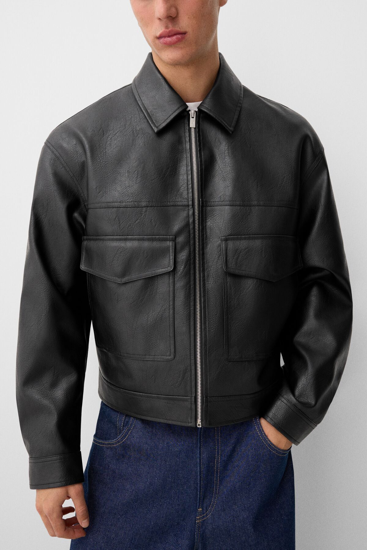 Bershka-Leather effect jacket 6