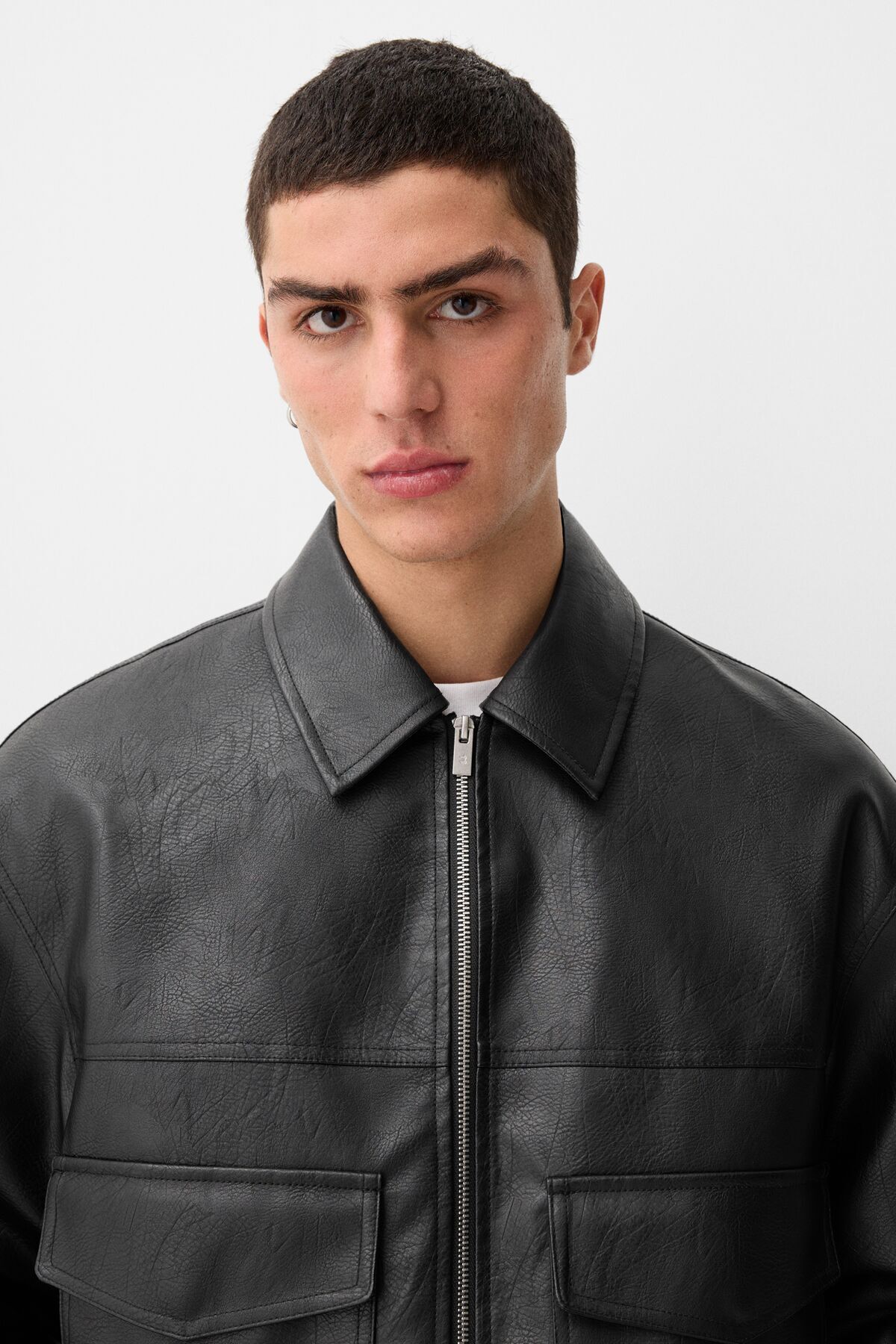 Bershka-Leather effect jacket 4