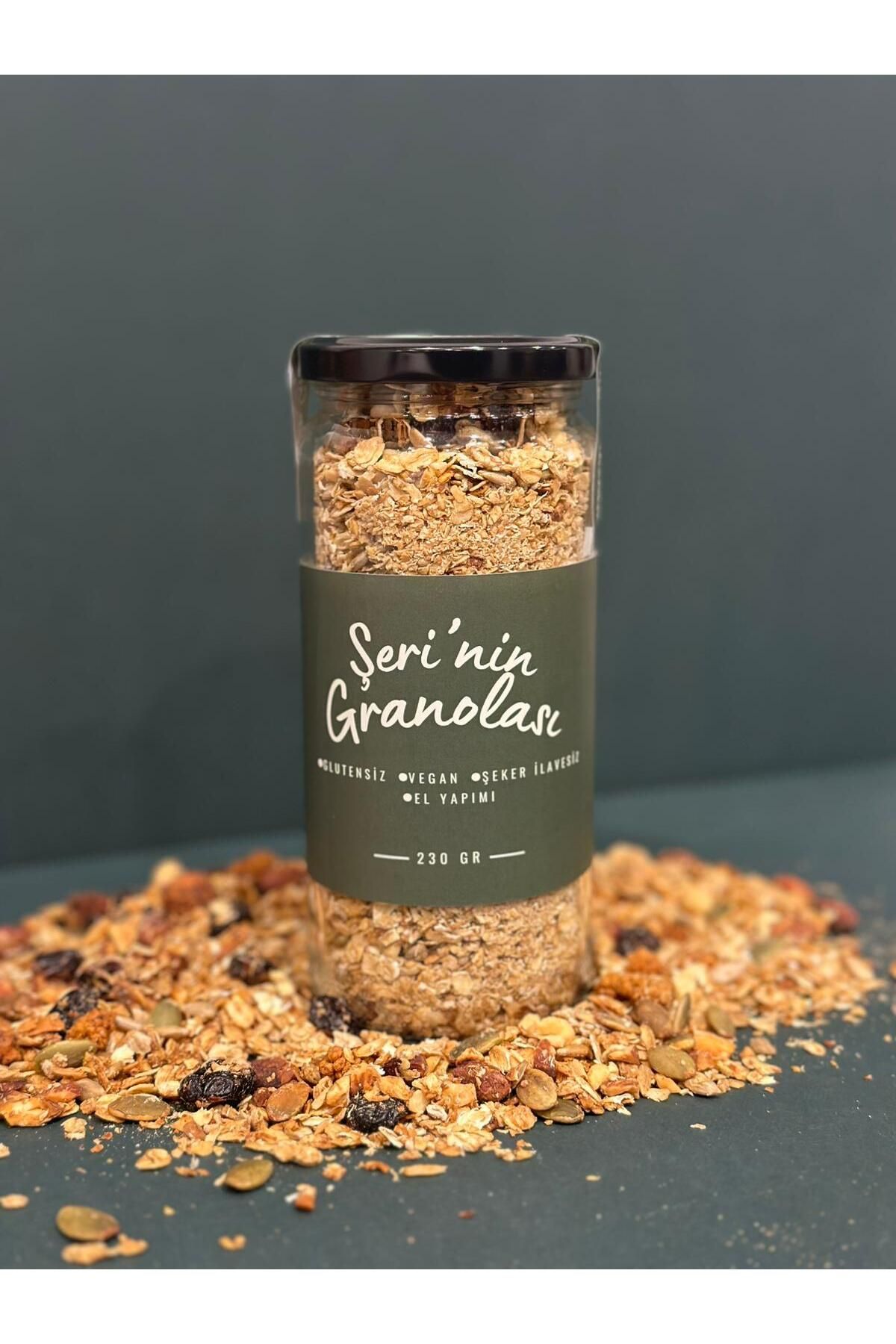 Seri Şeri'nin Granolası Vegan Glutensiz Şeker Ilavesiz El Yapımı Granola 230 gram