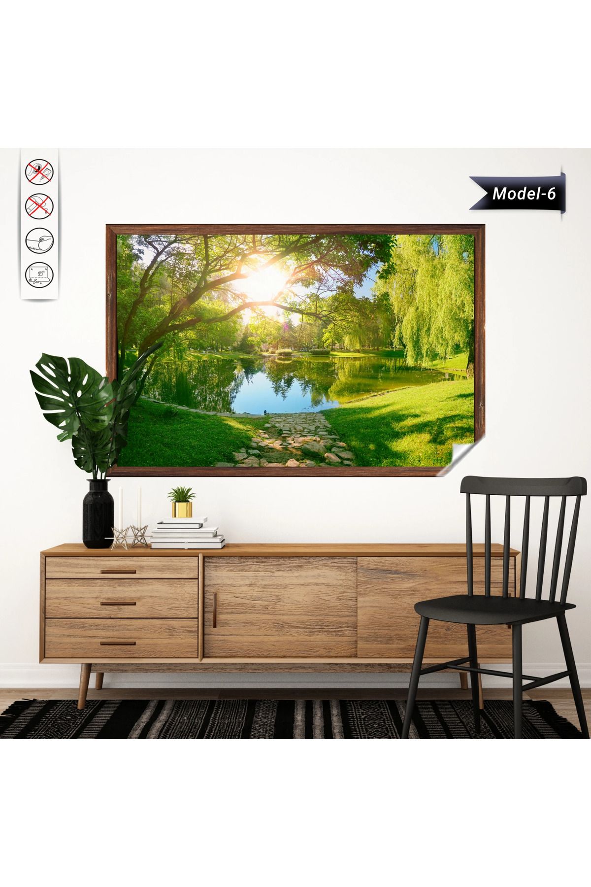 ZERO LAND Statik Tutunma Özellikli Tablo - Poster Manzara (Model-6) 78 CM X 117 CM DRSTR