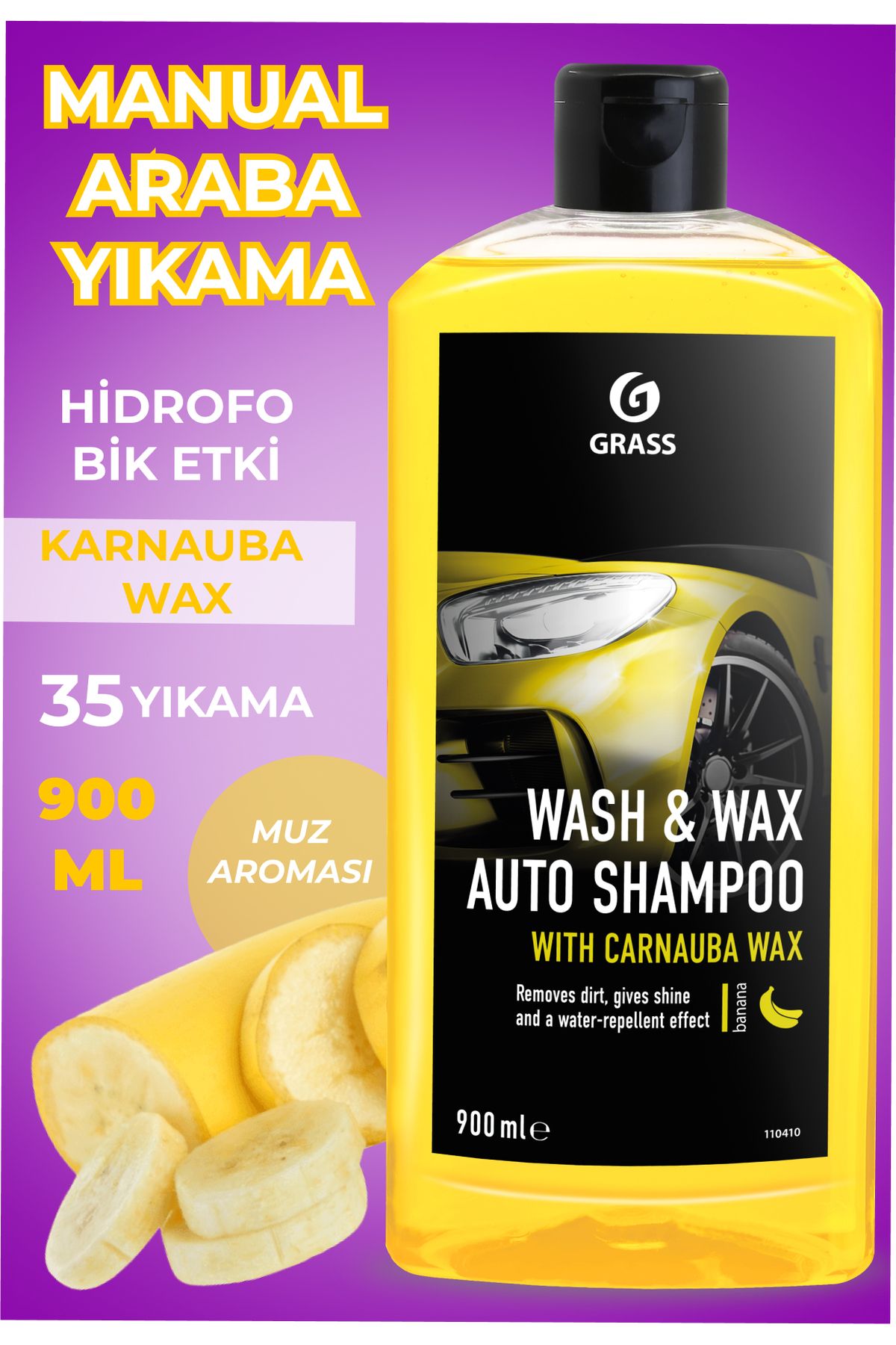 GRASS Ultimate Wash & Wax Boya Koruyucu Oto Yıkama Şampuanı (pH Nötr) 900ml