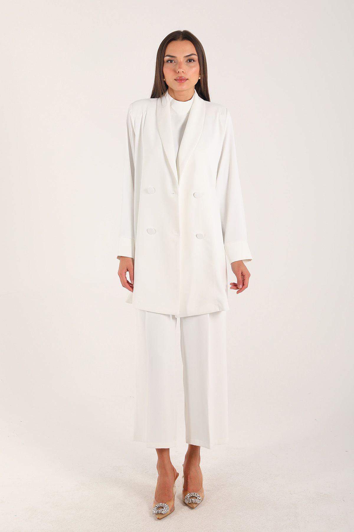 Melike Tatar-White Jumpsuit with Jacket 32-9357-2 3