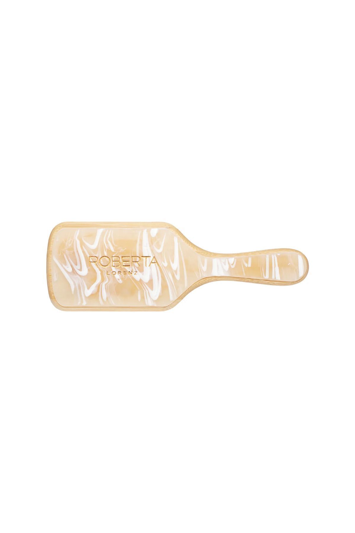 Roberta Lorenz-Cream Colored Wave Patterned Bamboo Toothed Acetate Comb 2