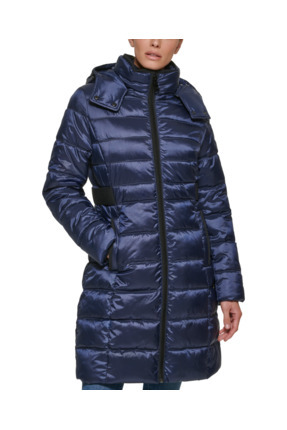 Calvin Klein Kadın Dolgulu Mont Shine Hooded Packable Puffer Coat