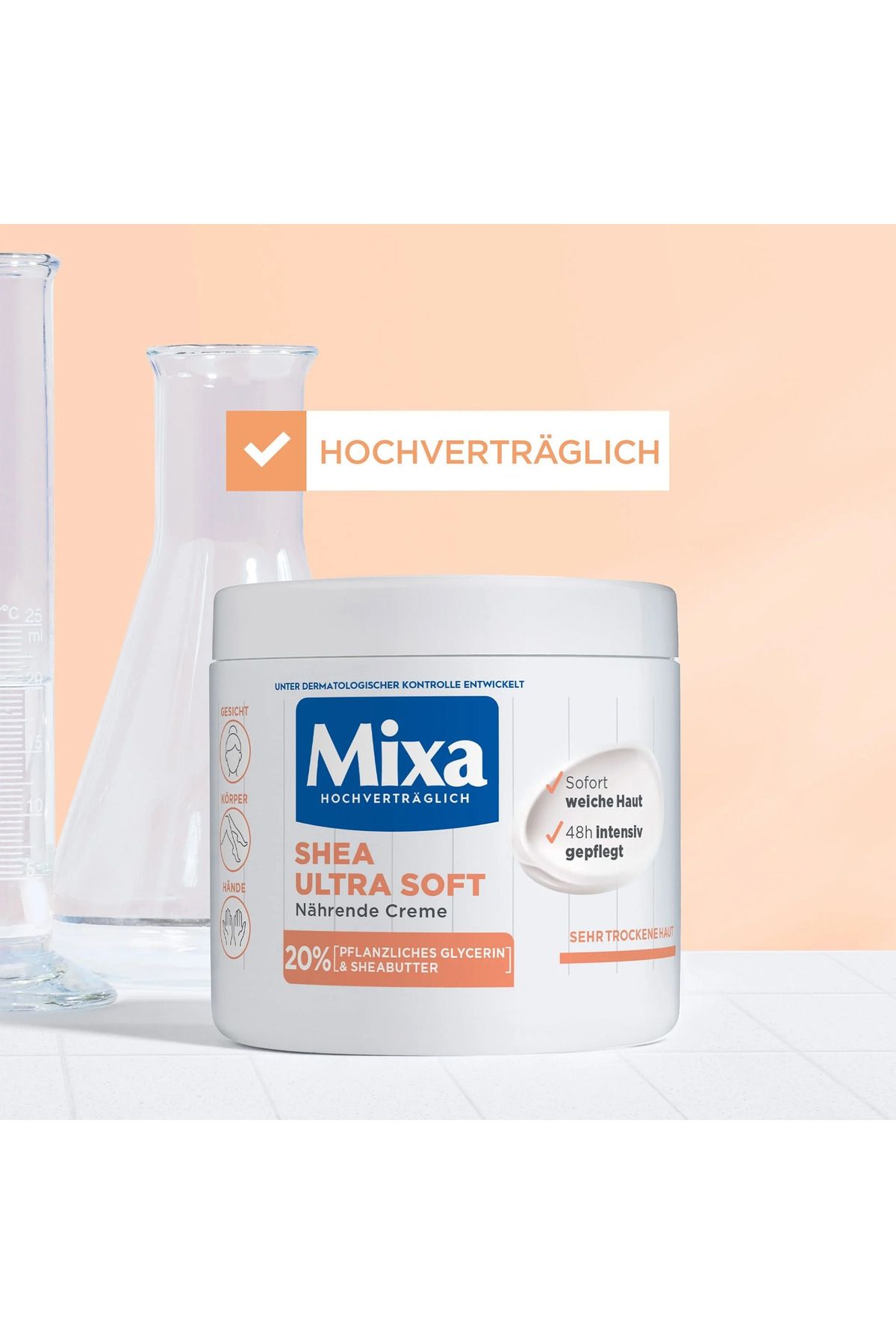 MİXA-20% Shea Ultra Soft Intensive Nourishing Cream 400ml 5