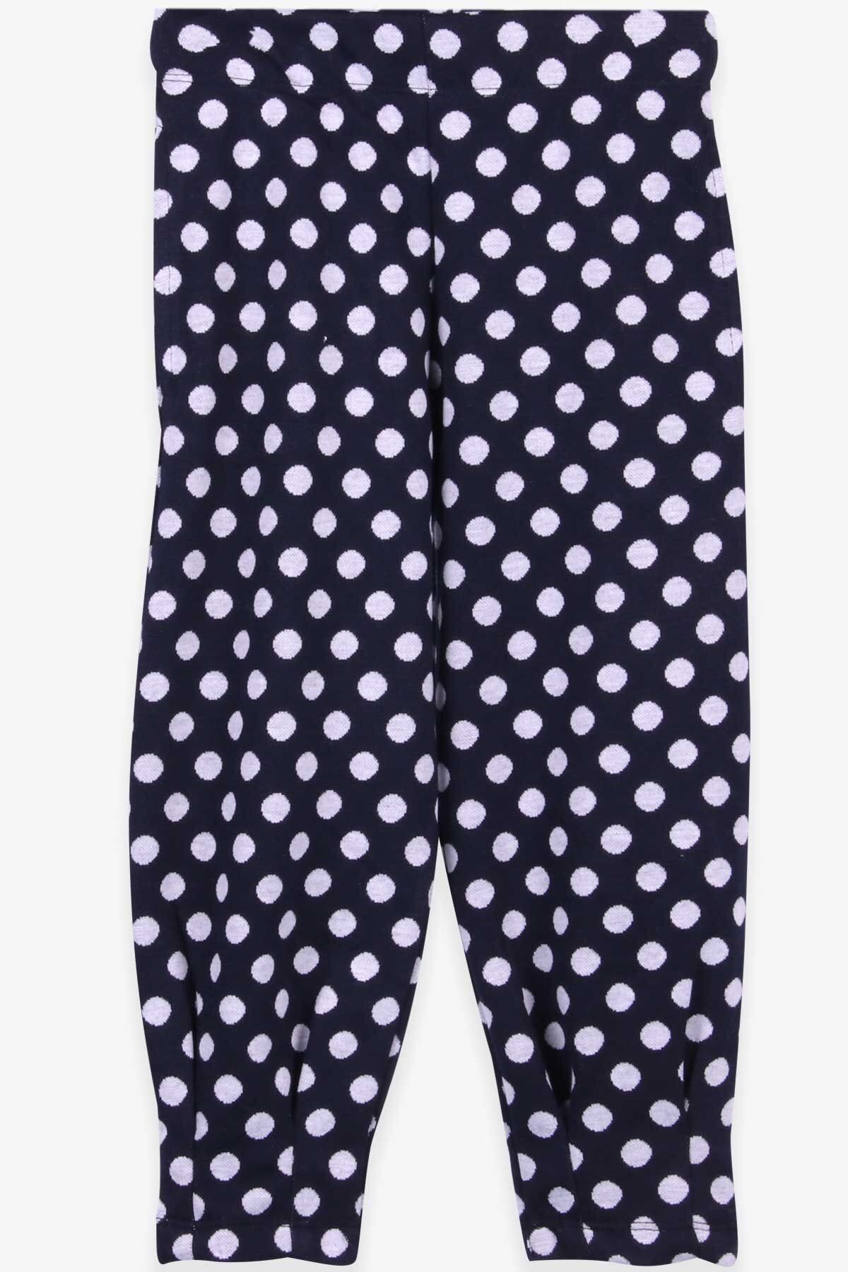 Breeze-Girl's Leggings Trousers Polka Dot Pocket Age 3-8, Navy Blue 1