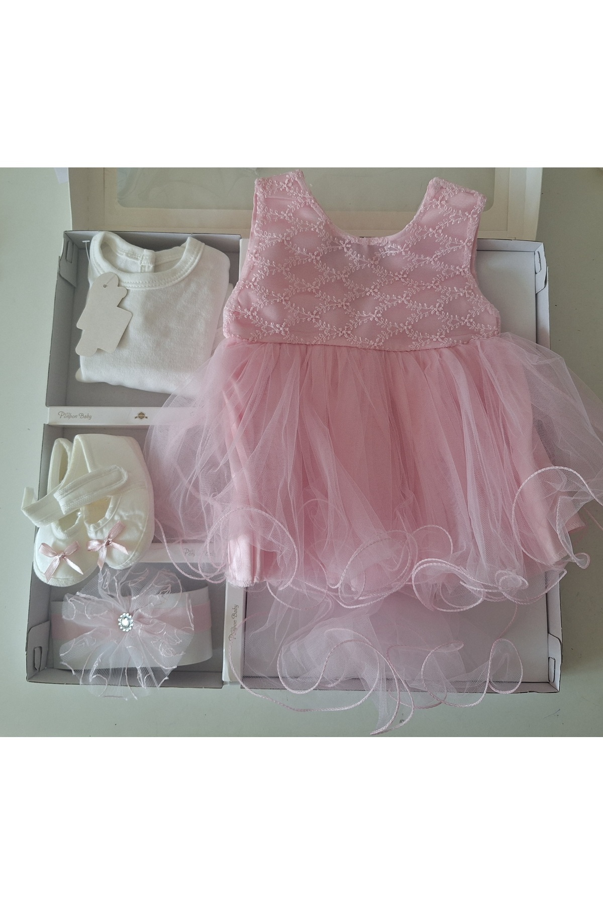 biyan collection Kız Bebek Mevlüt Takımı Gelinlik Abiye Elbise Bebek Doğum Baby Shower Hediyesi fotoğrafı 7 (önizleme)