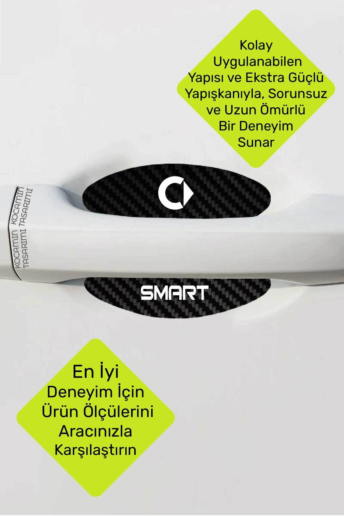 Kocamın Tasarımı-Carbon Pattern Smart Foil Set - Inner Door Pit and Anti-Scratch 5