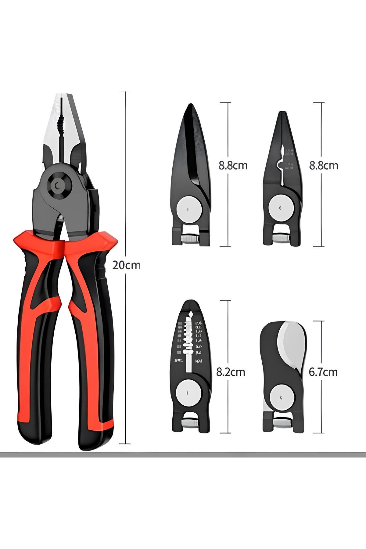 Millian-Pliers Set with 5 Heads Cable Pliers Multipurpose Function Replaceable 2 Years Warranty 2