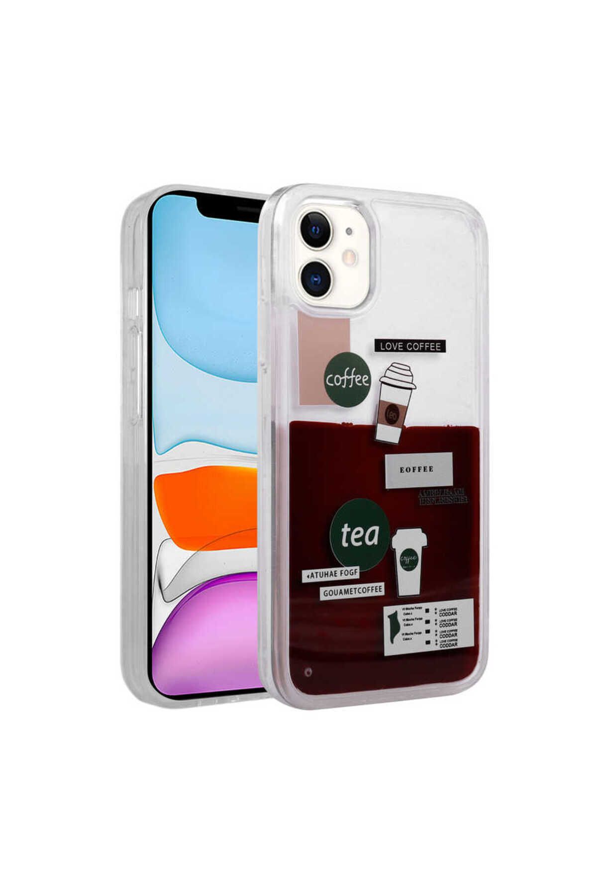 Teleplus iPhone 11 Kılıf Sıvı Desenli Drink Kapak