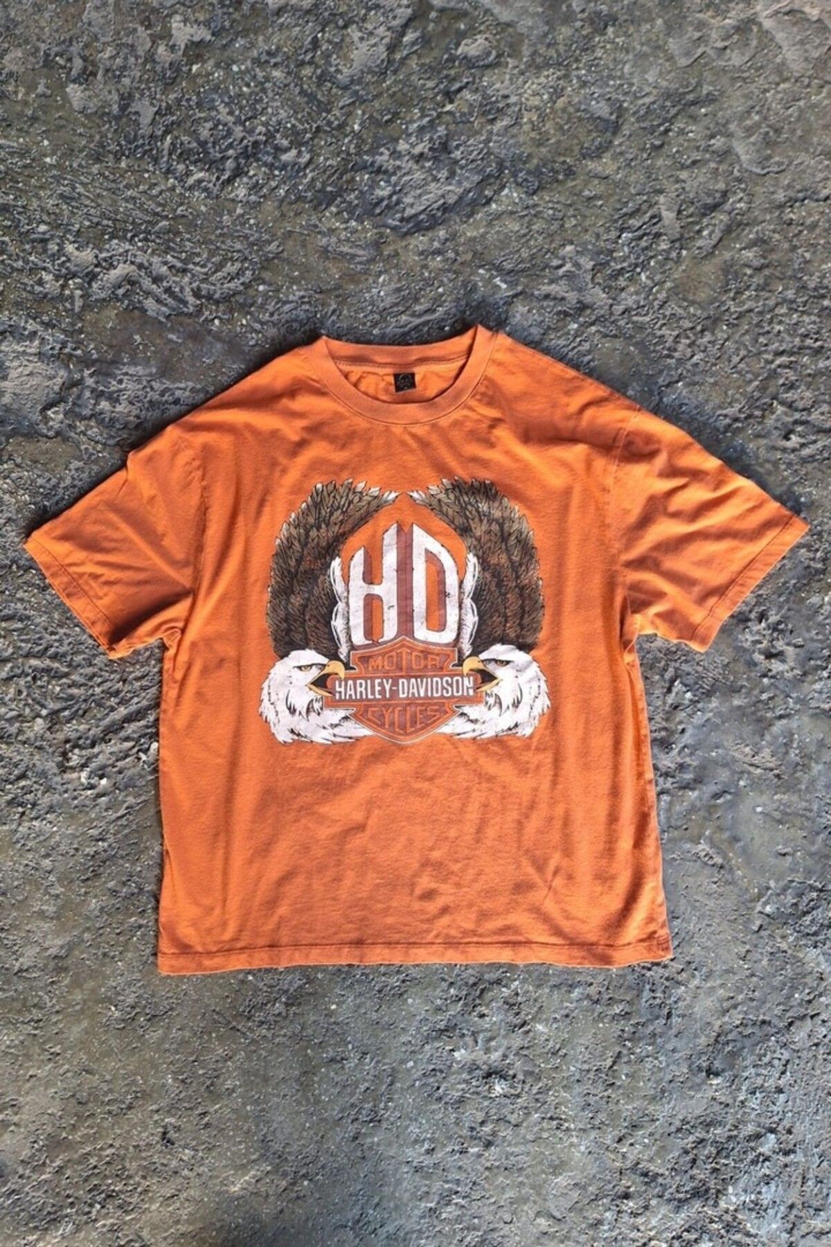 Overdrive Turuncu Oversize Unisex Motorcu T-shirt