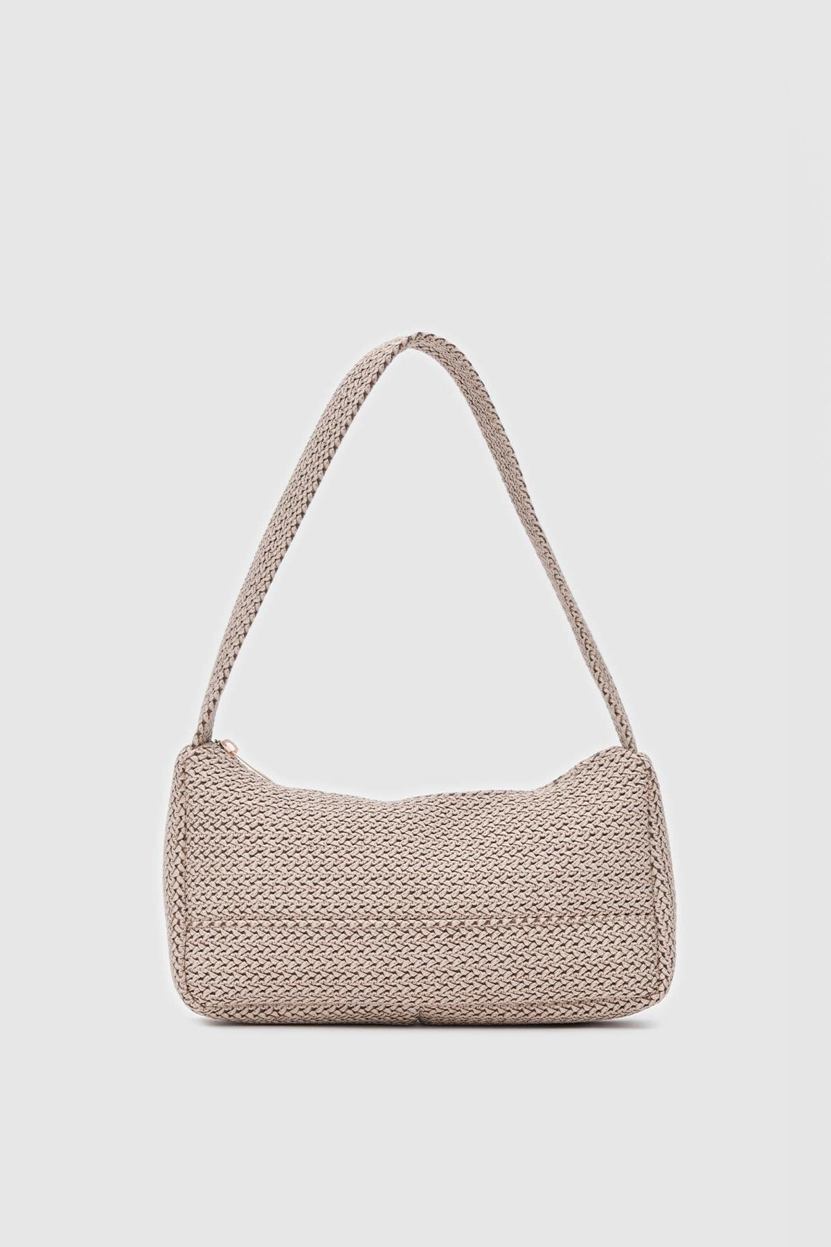 Shule Bags-Shoulder Bag - Beige - Plain 1