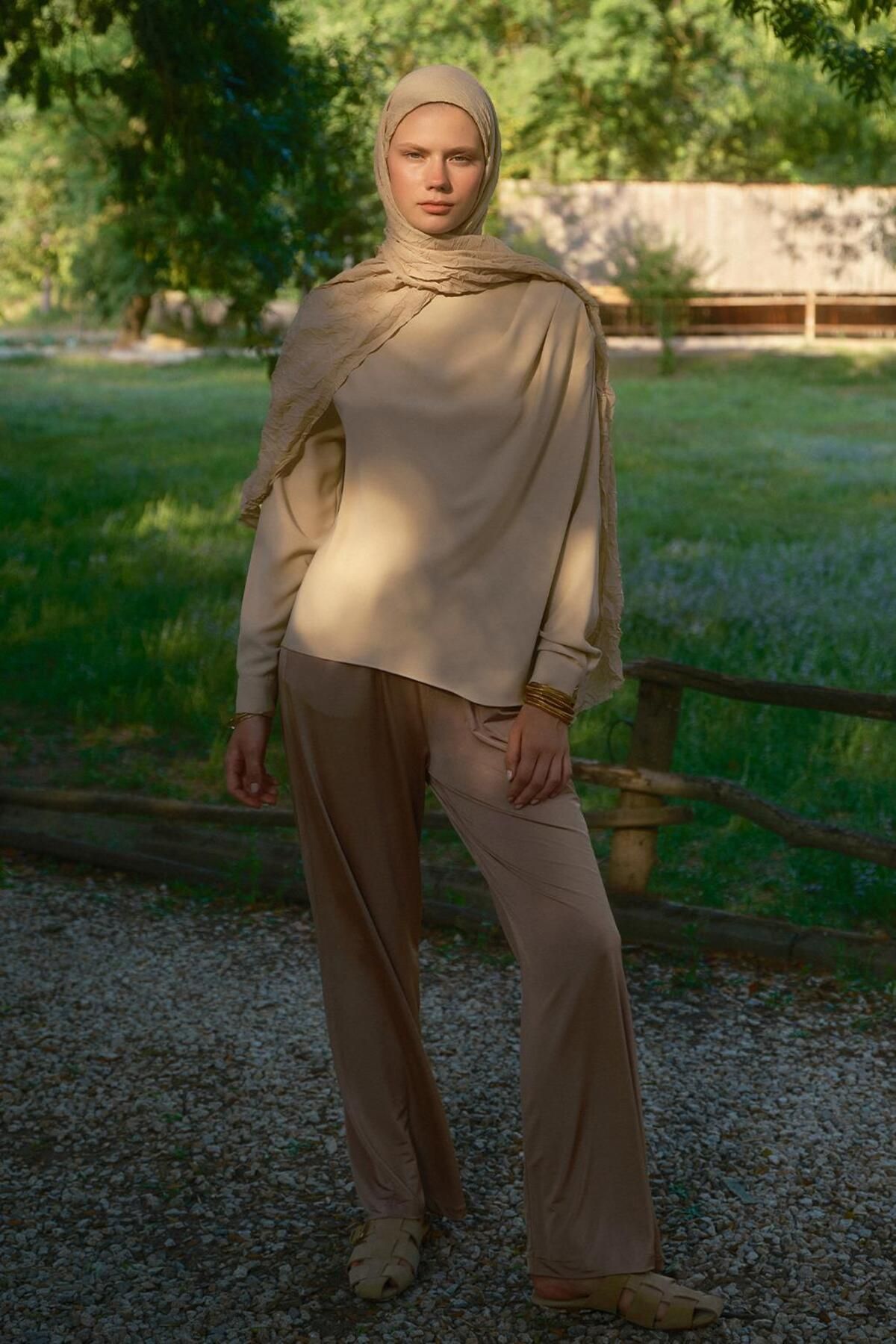 Qef-Camel Hair Voile Shawl 3