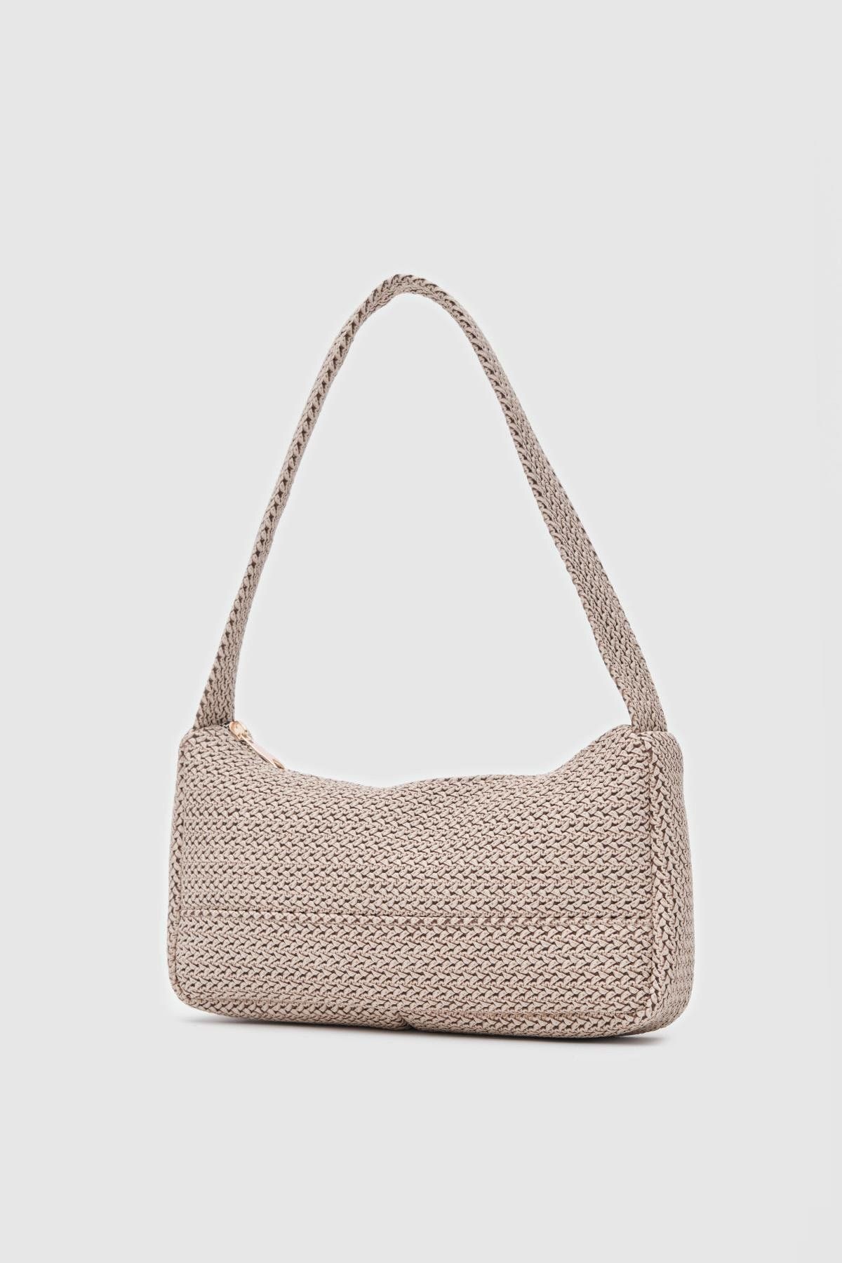 Shule Bags-Shoulder Bag - Beige - Plain 2