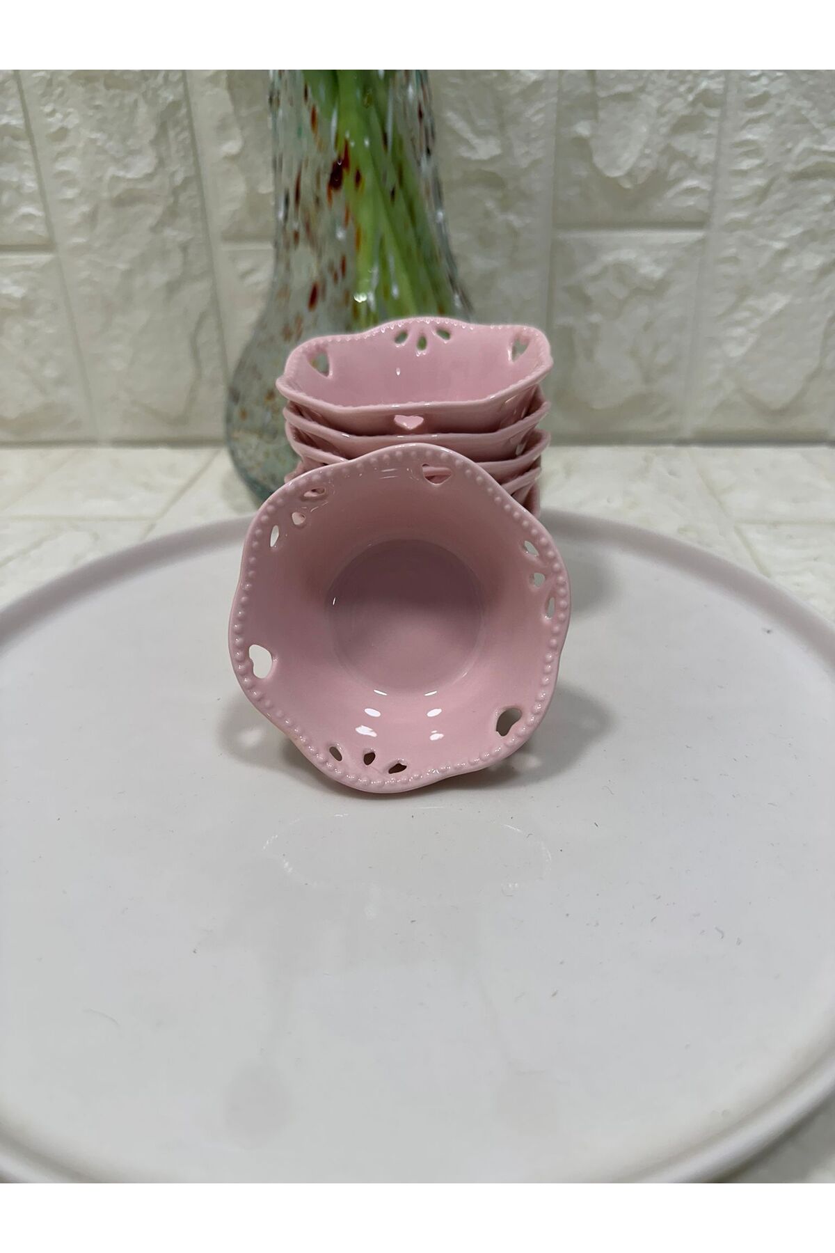 6 lı Mini Kase Porselen - Sosluk - Reçellik 8x4 cm