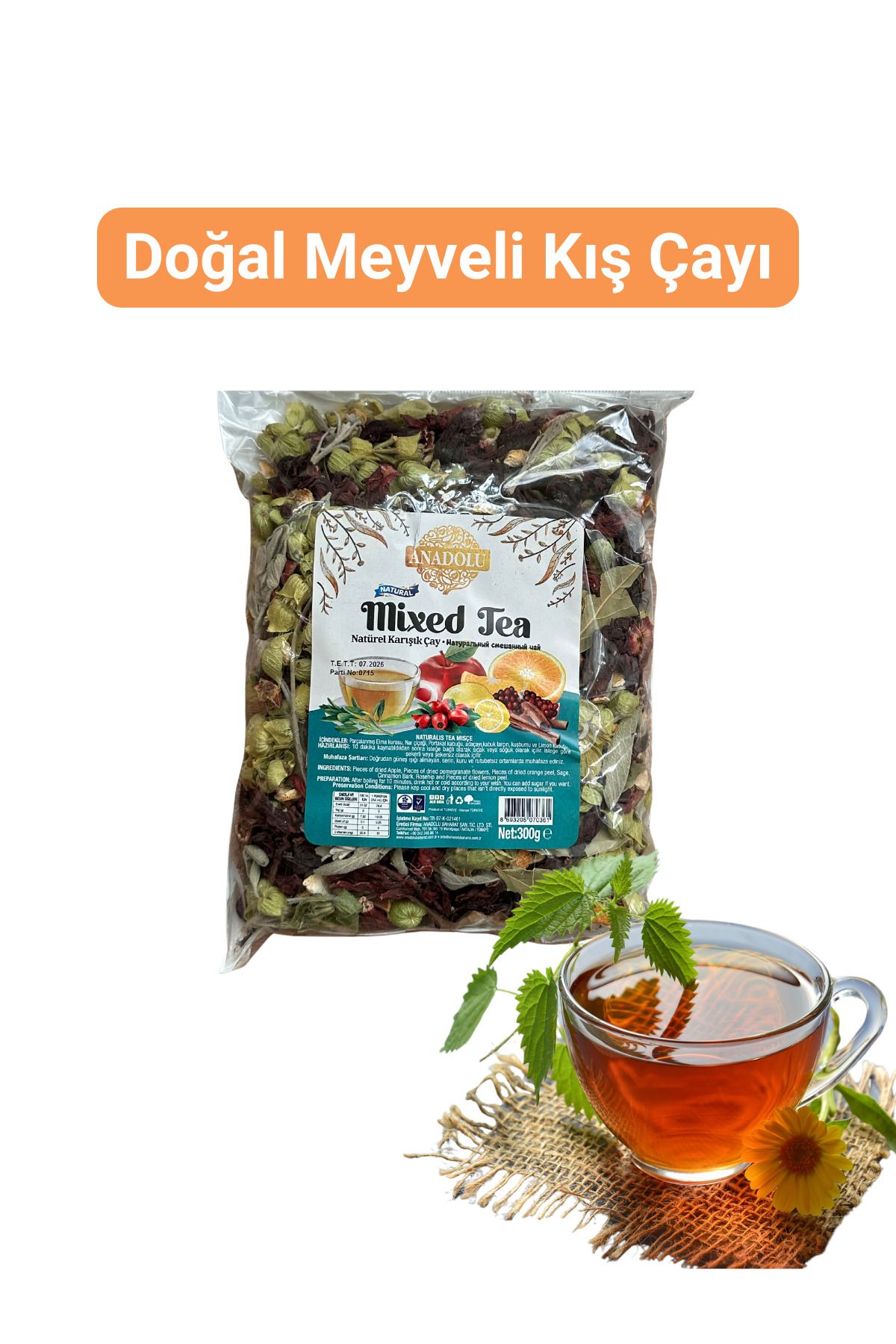 gül anadolu Meyveli Kış Çayı 300 gr Mixed Tea