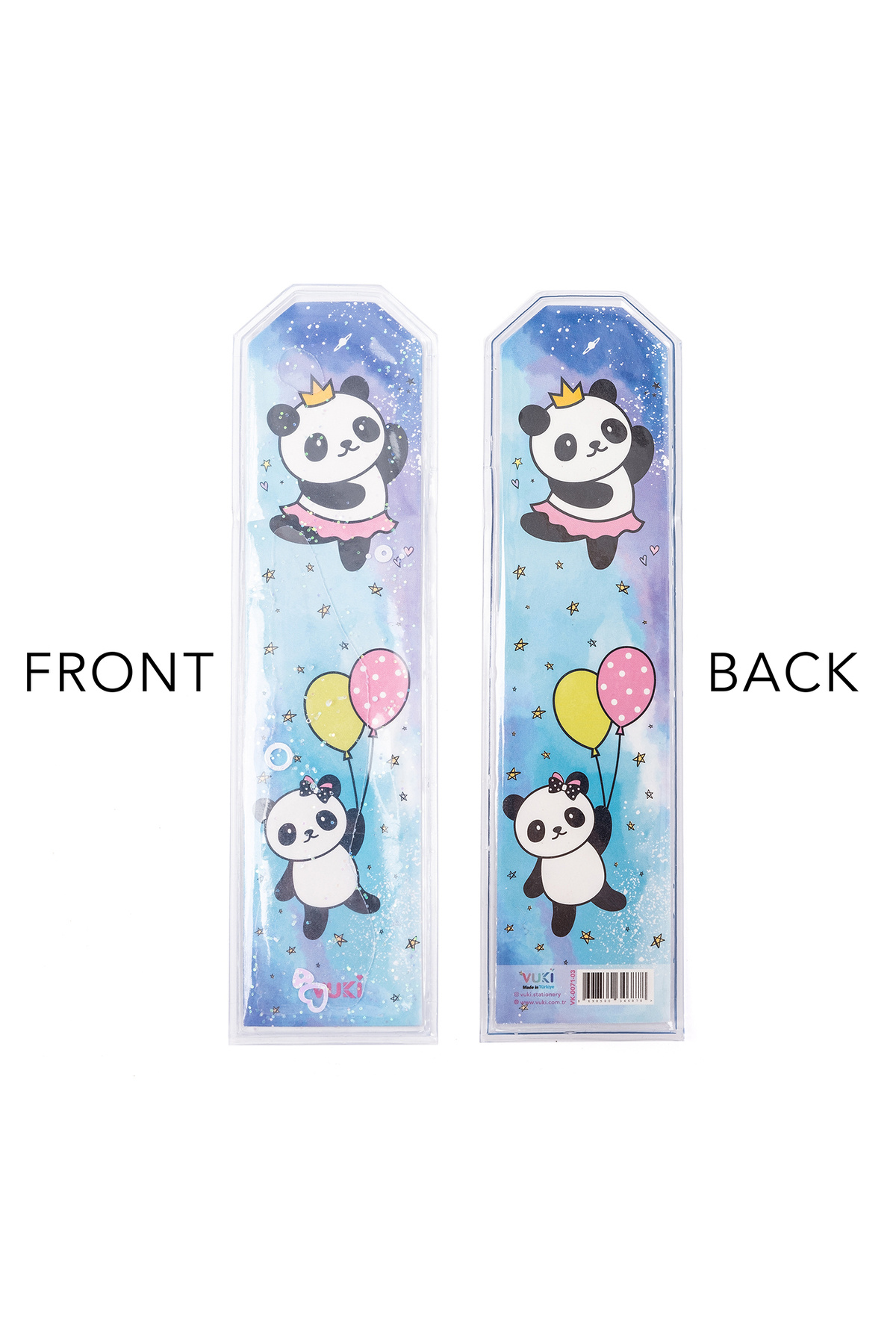 VUKİ-Semn de carte cu model panda argintiu 5