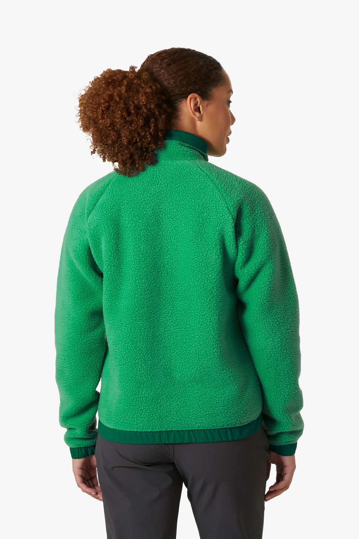 Helly Hansen-Green Women's Fleece - W Imperial Pleat Snap 63372-405 4