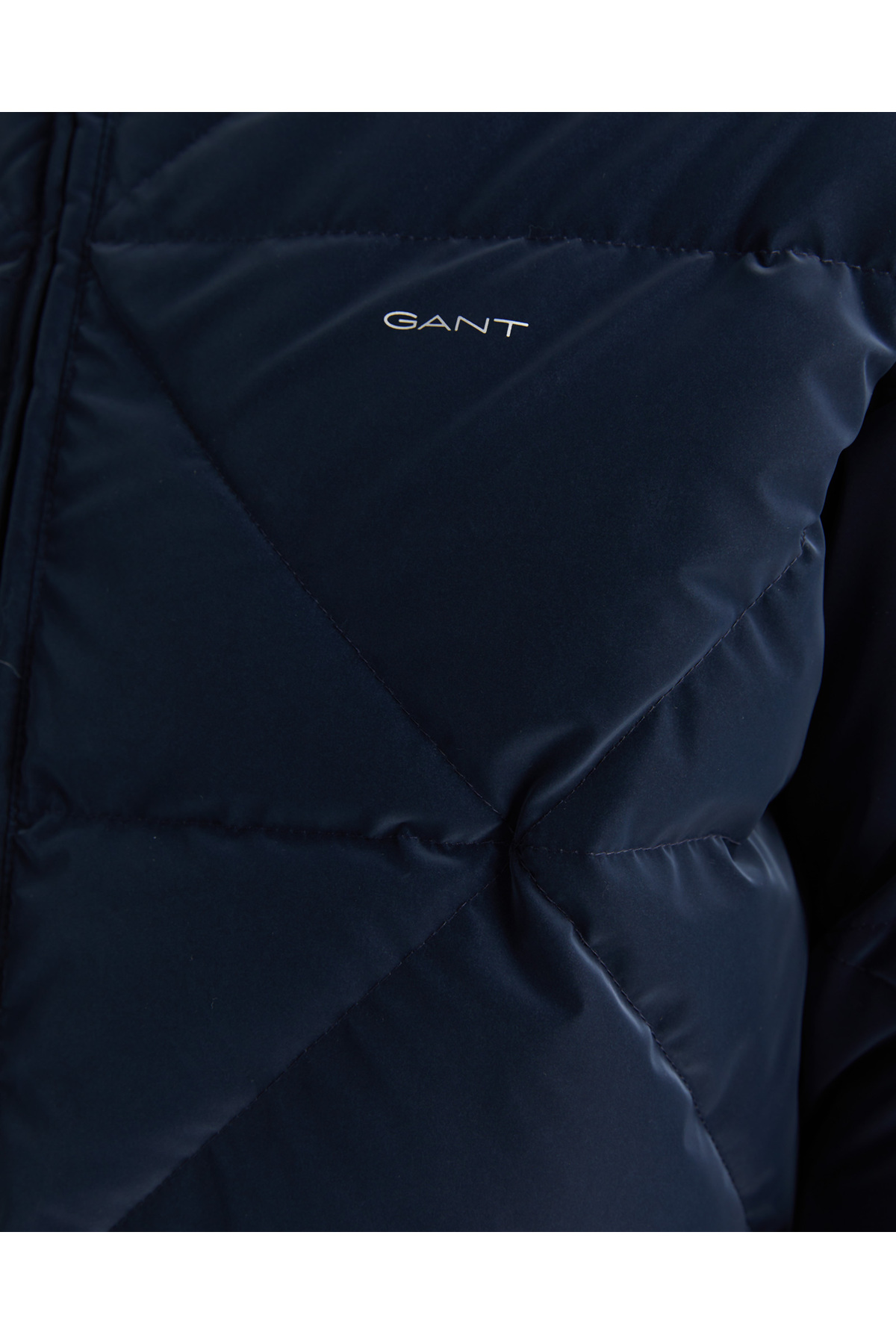 Gant  Kadın Lacivert Kapüşonlu Kapitone Mont - Görsel 5