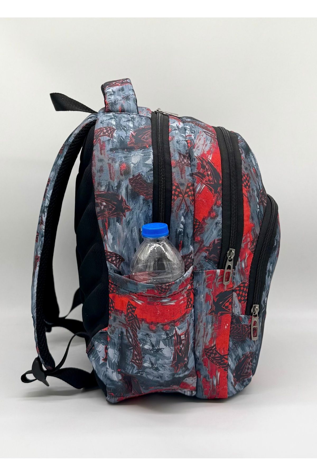 Bevitton-Red Trolley Printed Primary School Set of 3 Orthopedic Boys Primary School Backpack 3