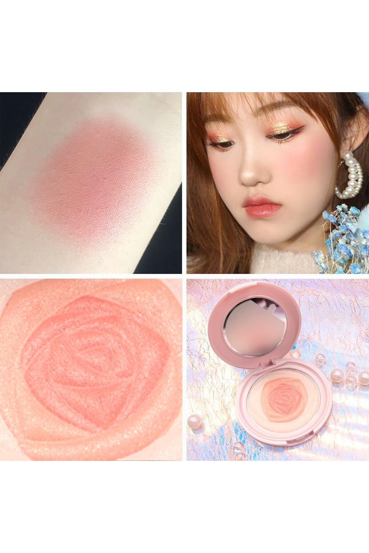 Arabest-Powder Blush Face Makeup, Lightweight & Smooth Finish Blush Petal Glow 2