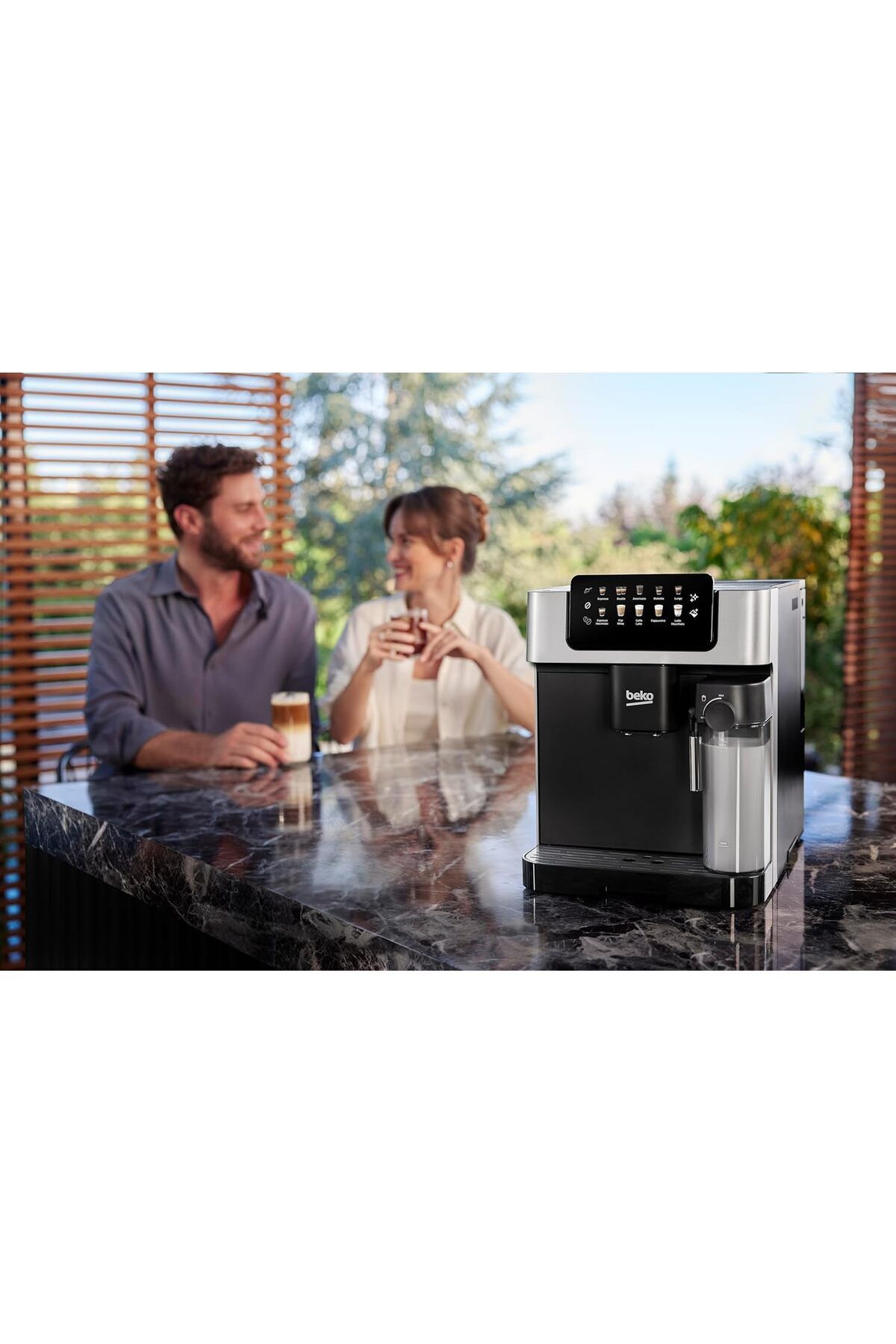 Beko-Automatic Bean-Cup Espresso coffee machine 19 Bar, LCD display, 2L tank, 2 Nozzles - CEG7304X 6