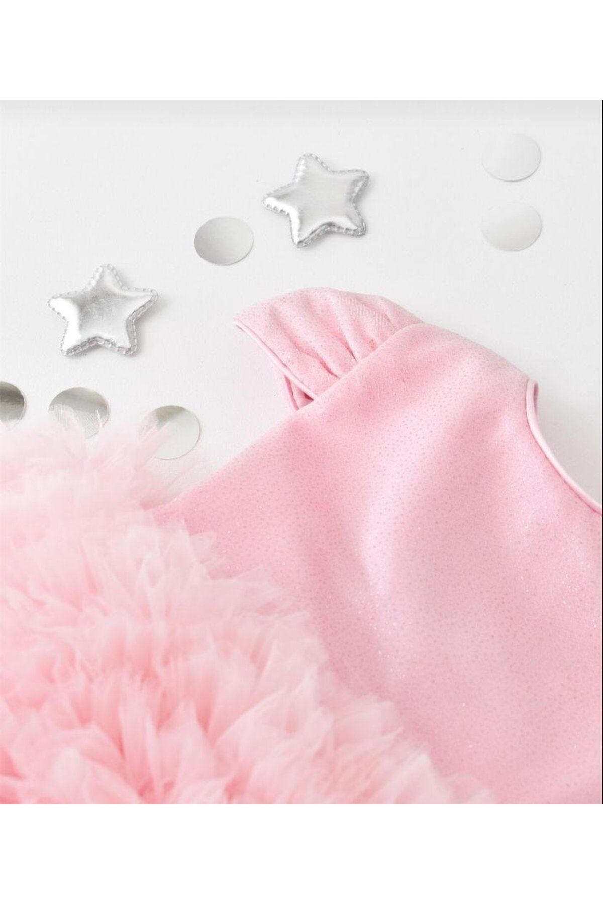 Pop-Baby Girl Pink Balloon Tutu Skirt Dress with Bow Detail 3