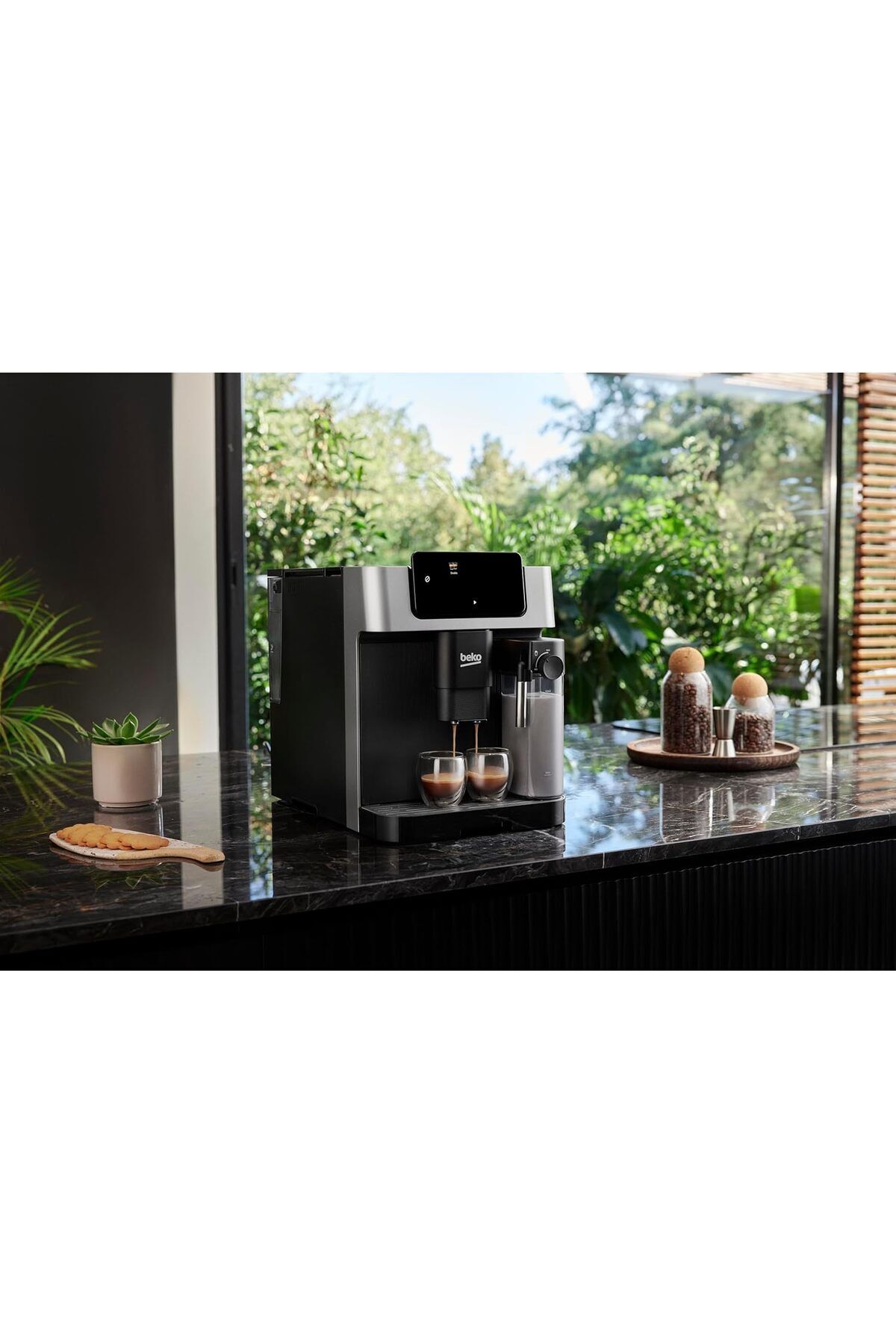 Beko-Automatic Bean-Cup Espresso coffee machine 19 Bar, LCD display, 2L tank, 2 Nozzles - CEG7304X 3