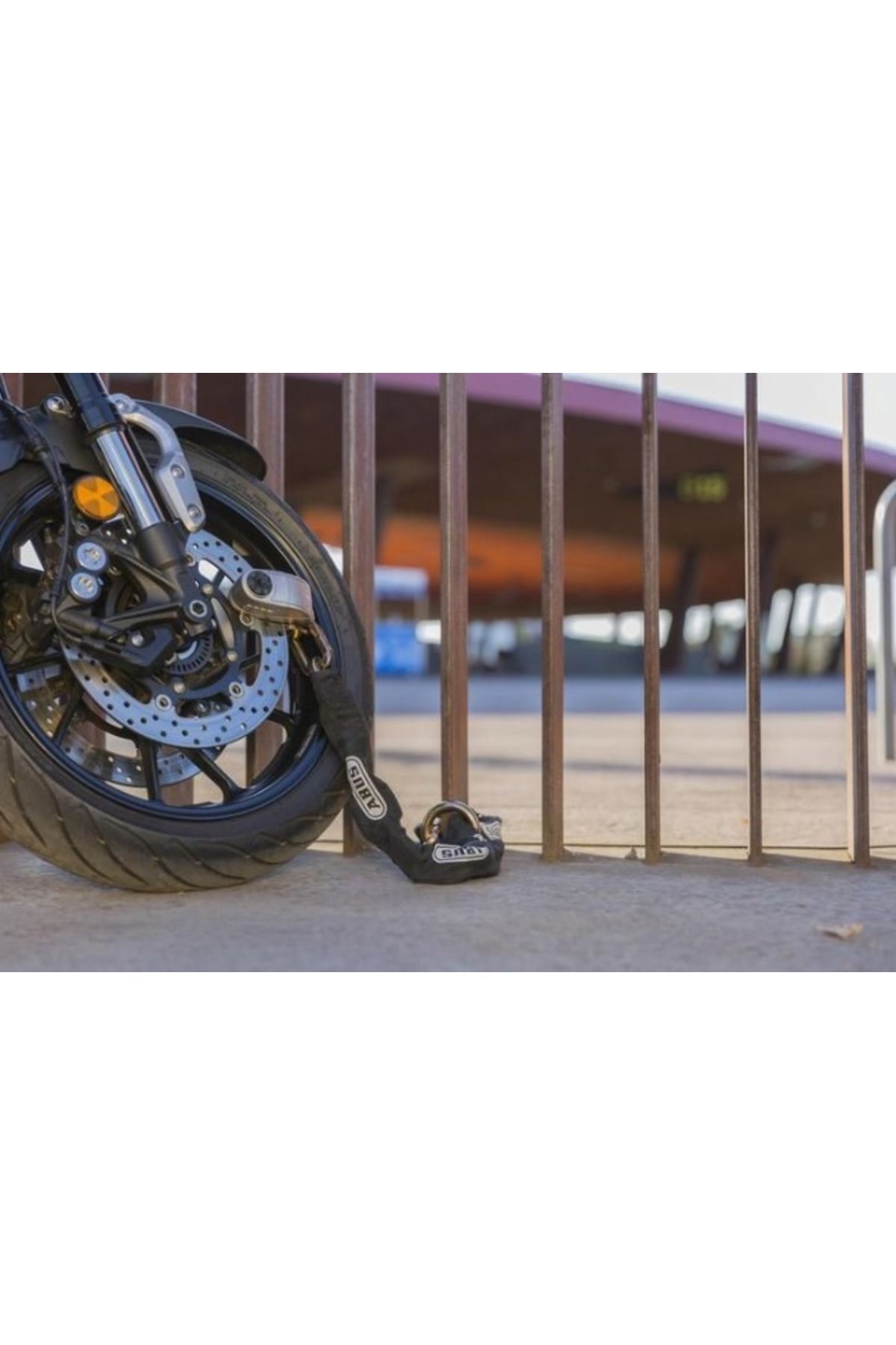 Abus-8008/12ks Granite Chain Lock (12MM) And Disk Lock Set With Alarm 5
