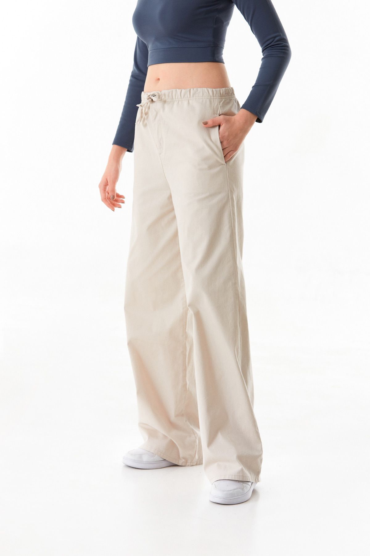 Fulla Moda-Pants - Beige - High Waist 2