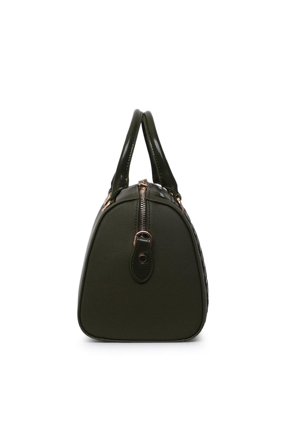 Matmazel-Dheneb Khaki Hand and Shoulder Bag 3