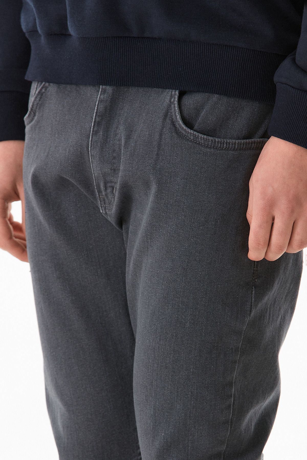 Fulla Moda-Pantaloni Jean drepti cu fermoar 5