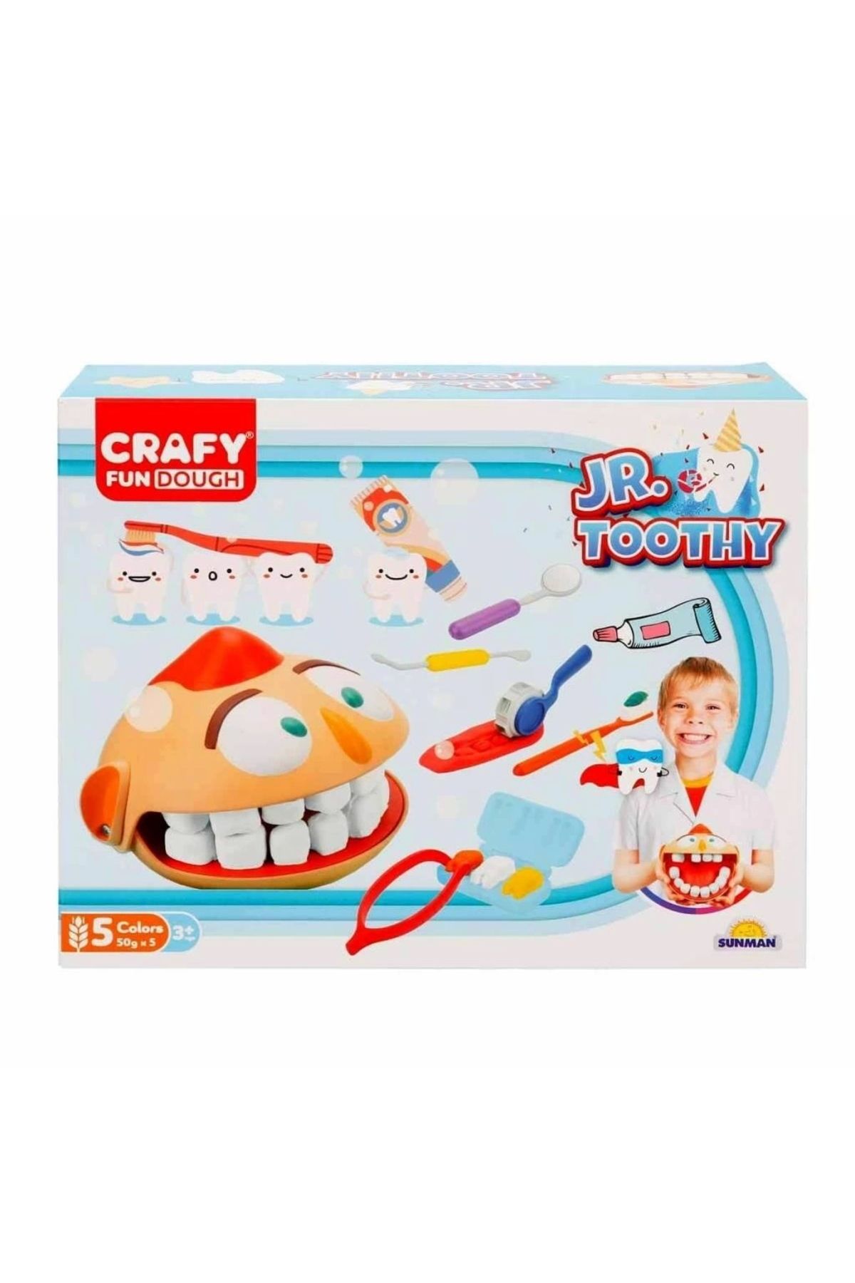 TWOX Çocuk 3617 Crafy Jr. Toothy Oyun Hamuru Seti 12 Parça