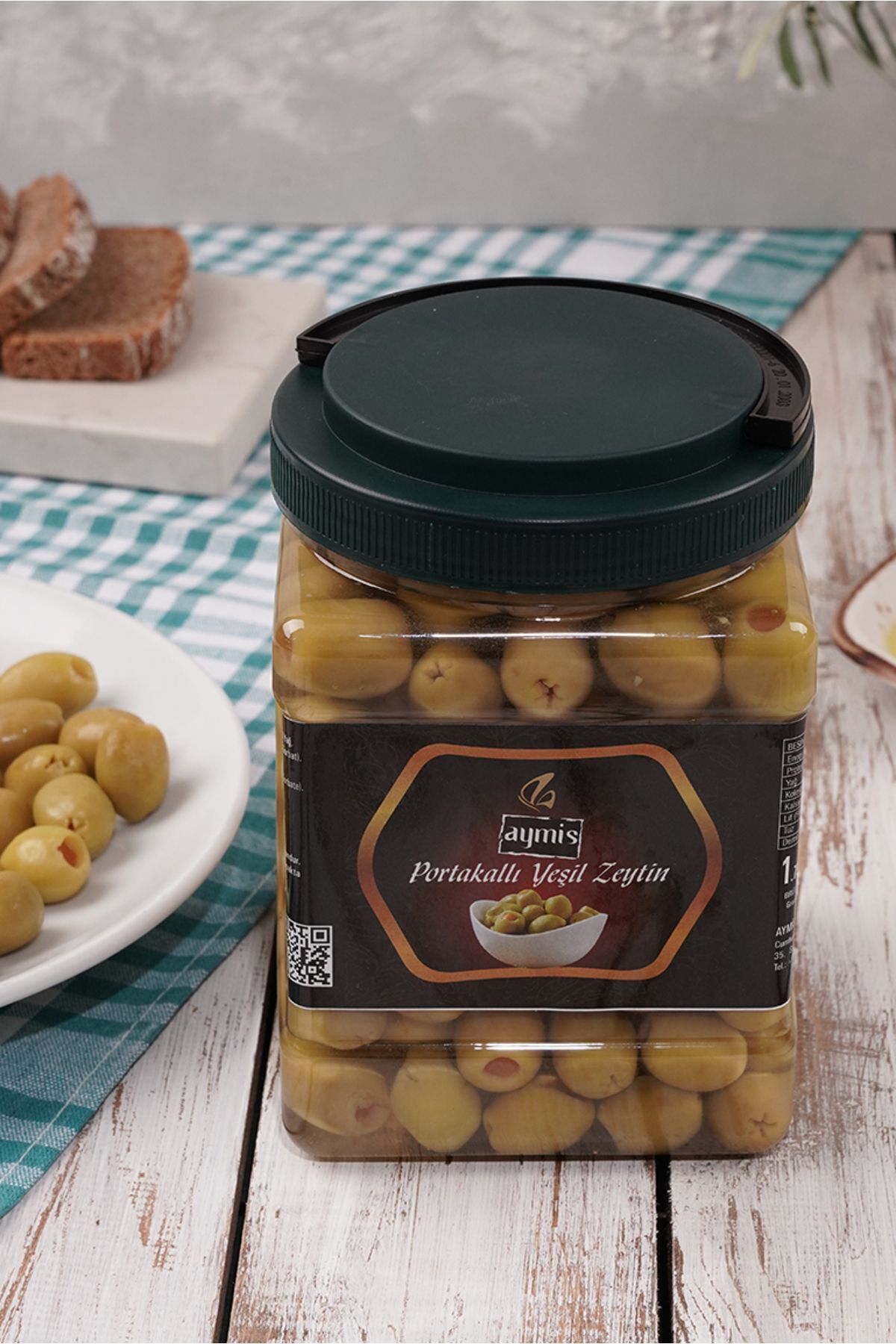 AYMİS Portakal Dolgulu Yeşil Zeytin 1 Kg